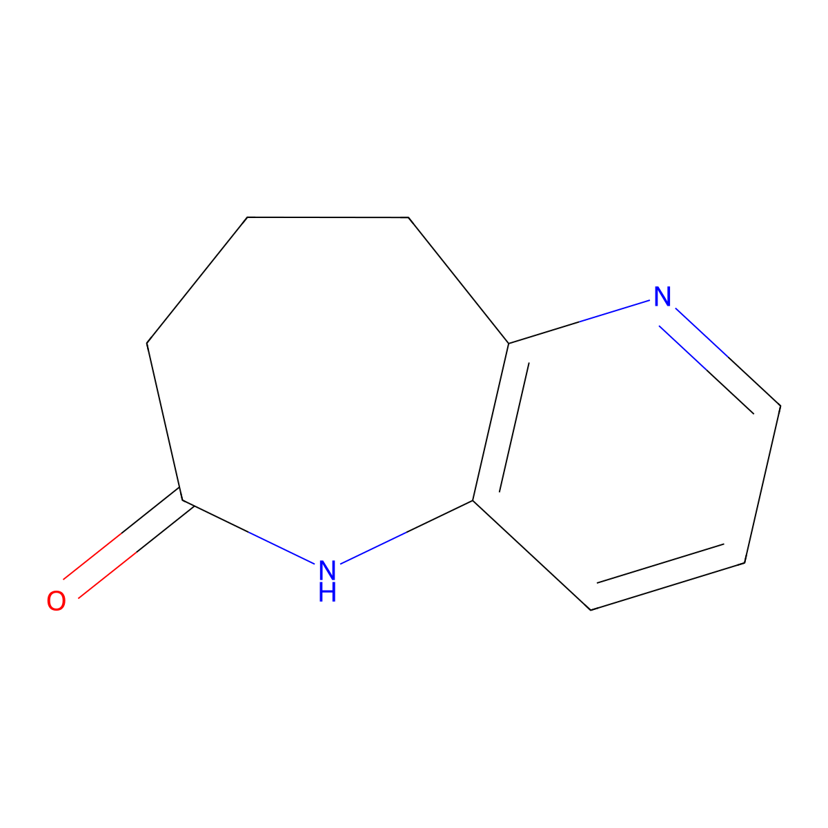 5H,6H,7H,8H,9H-pyrido(3,2-b)azepin-6-one molecular structure, CAS 61479-36-5