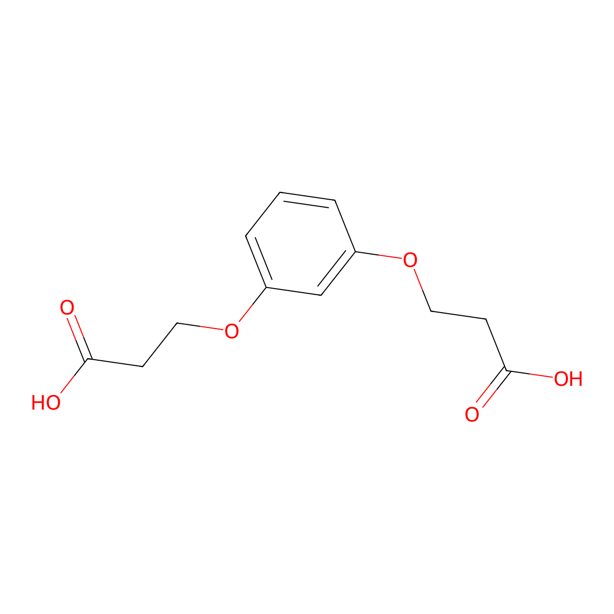 3,3'-[1,3-Phenylenebis(oxy)]dipropanoic acid molecular structure, CAS 61479-41-2