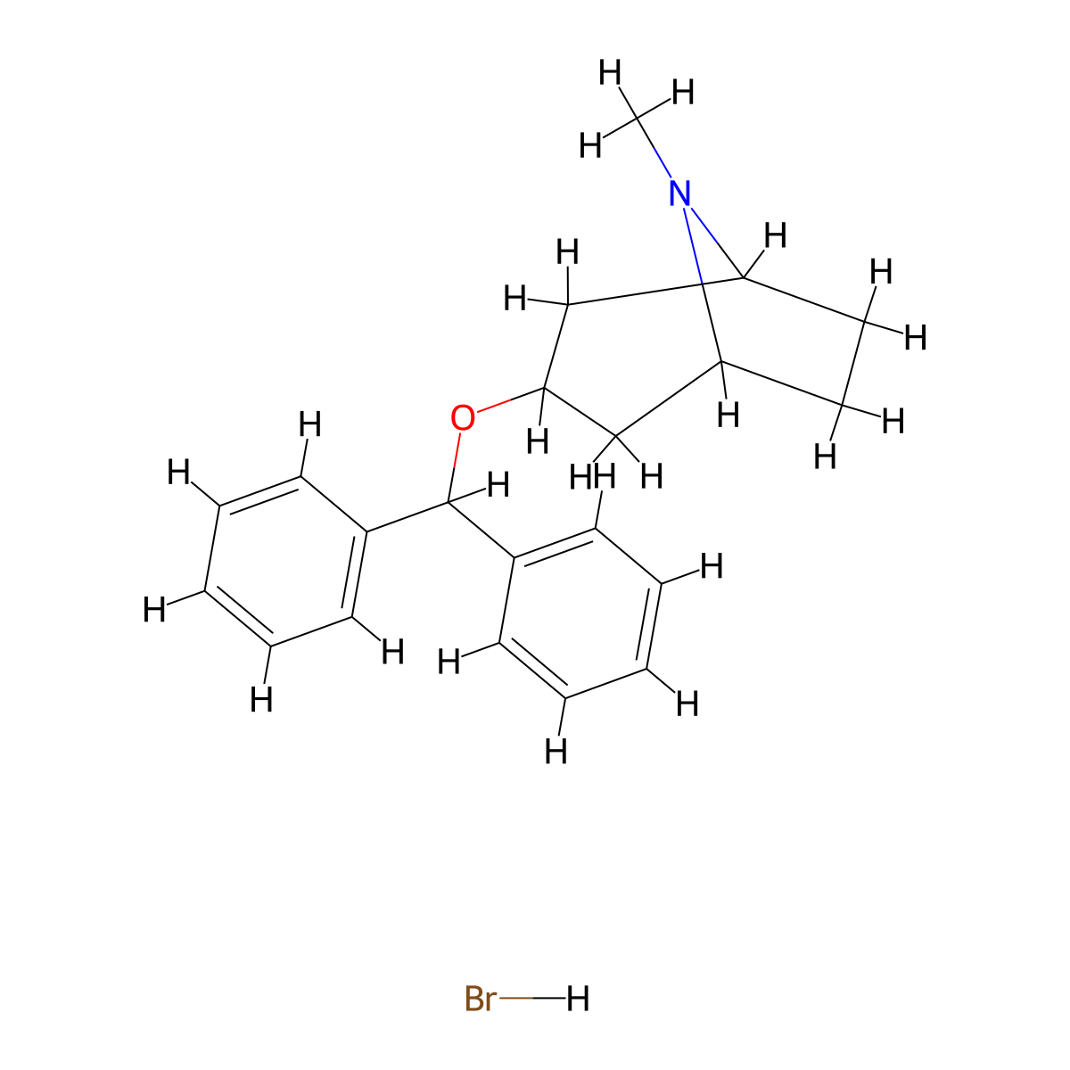 3-(Benzhydryloxy)-8-methyl-8-azabicyclo[3.2.1]octane hydrobromide molecular structure, CAS 6148-20-5