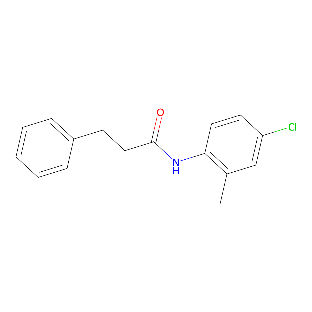 N-(4-chloro-2-methylphenyl)-3-phenylpropanamide molecular structure, CAS 6148-23-8