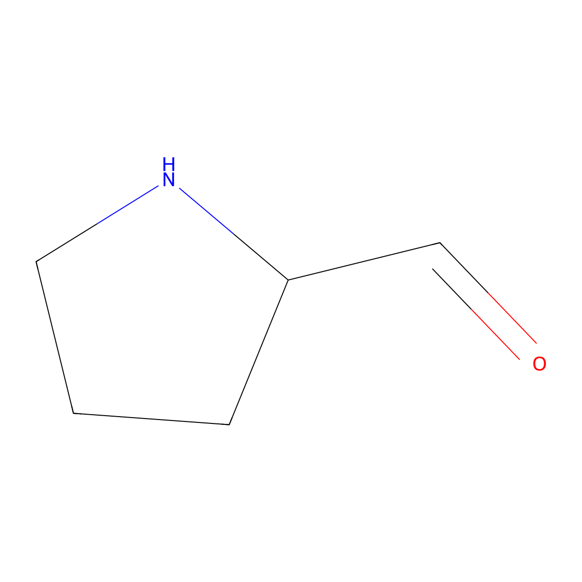 Pyrrolidine-2-carbaldehyde molecular structure, CAS 61480-98-6