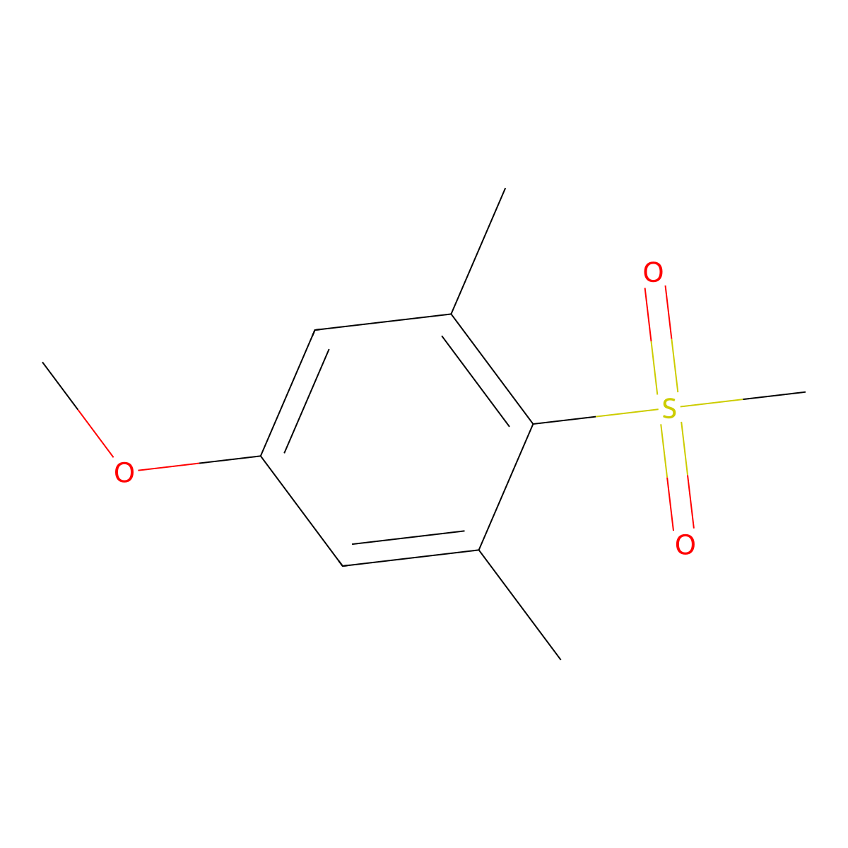 5-Methoxy-1,3-dimethyl-2-(methylsulfonyl)benzene molecular structure, CAS 61482-34-6