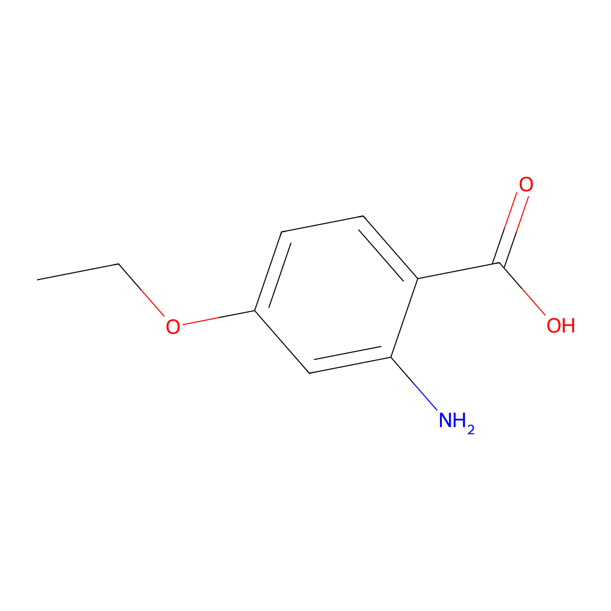 2-Amino-4-ethoxybenzoic acid molecular structure, CAS 61484-98-8