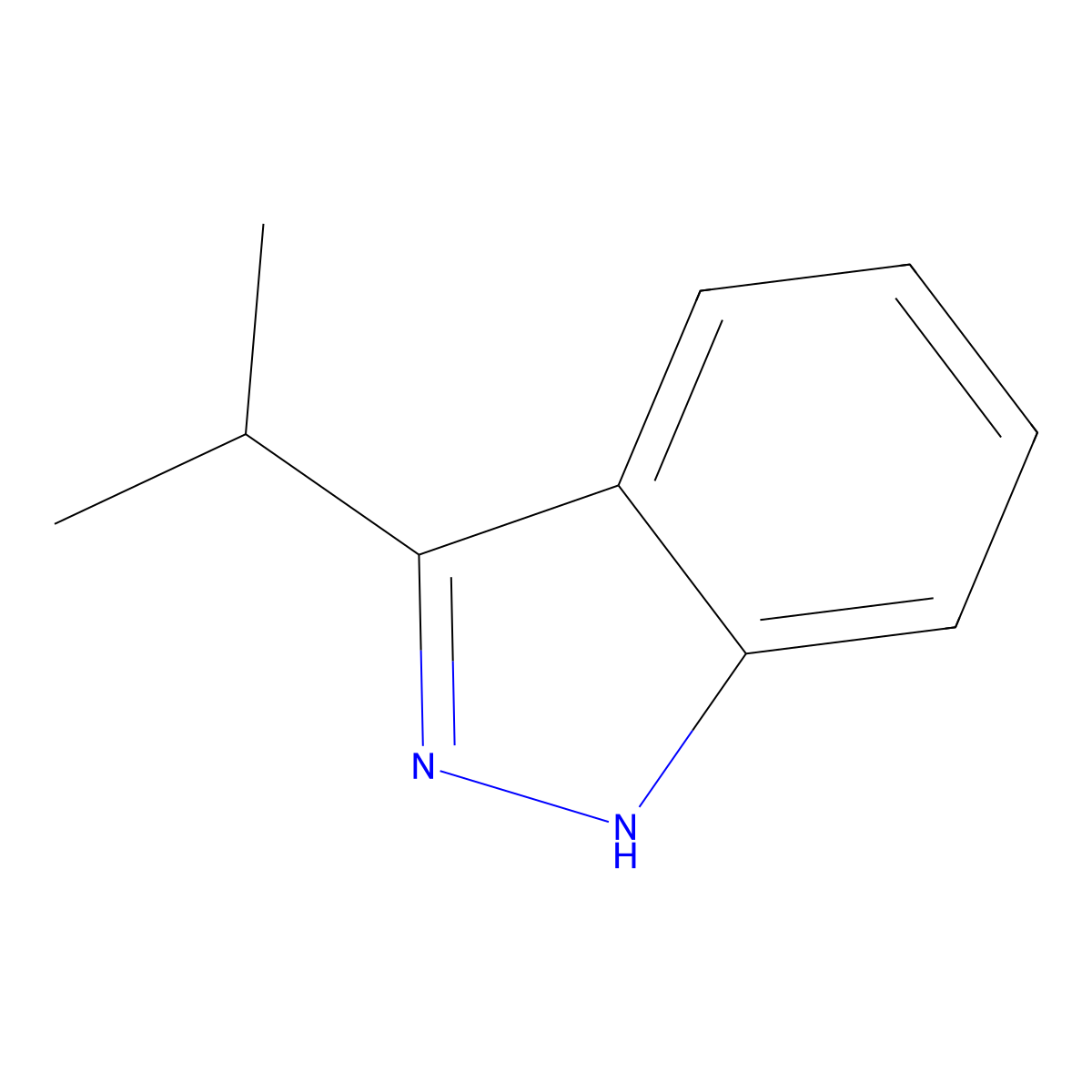 3-isopropyl-1H-indazole molecular structure, CAS 61485-19-6