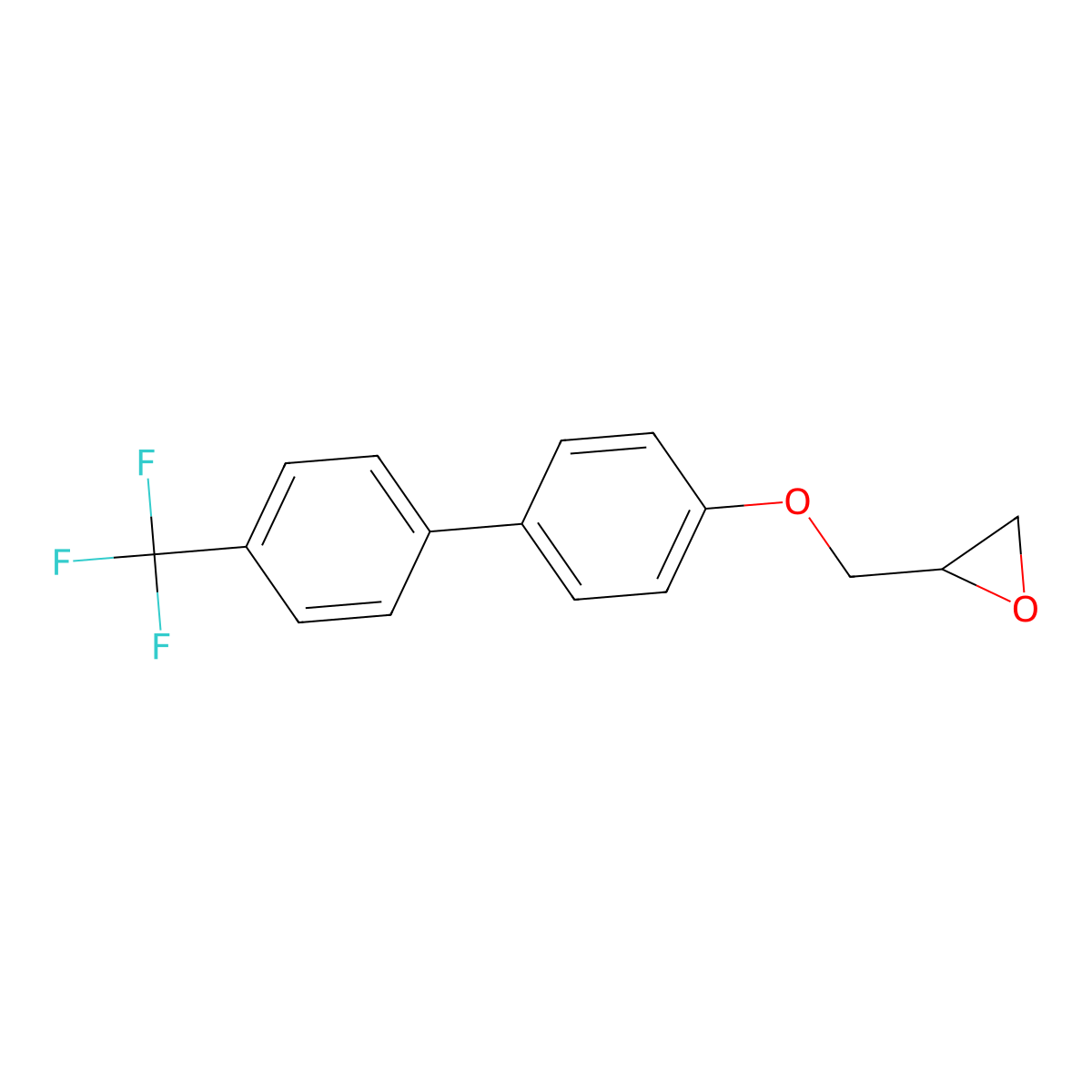 2-({[4'-(Trifluoromethyl)[1,1'-biphenyl]-4-yl]oxy}methyl)oxirane molecular structure, CAS 61485-83-4