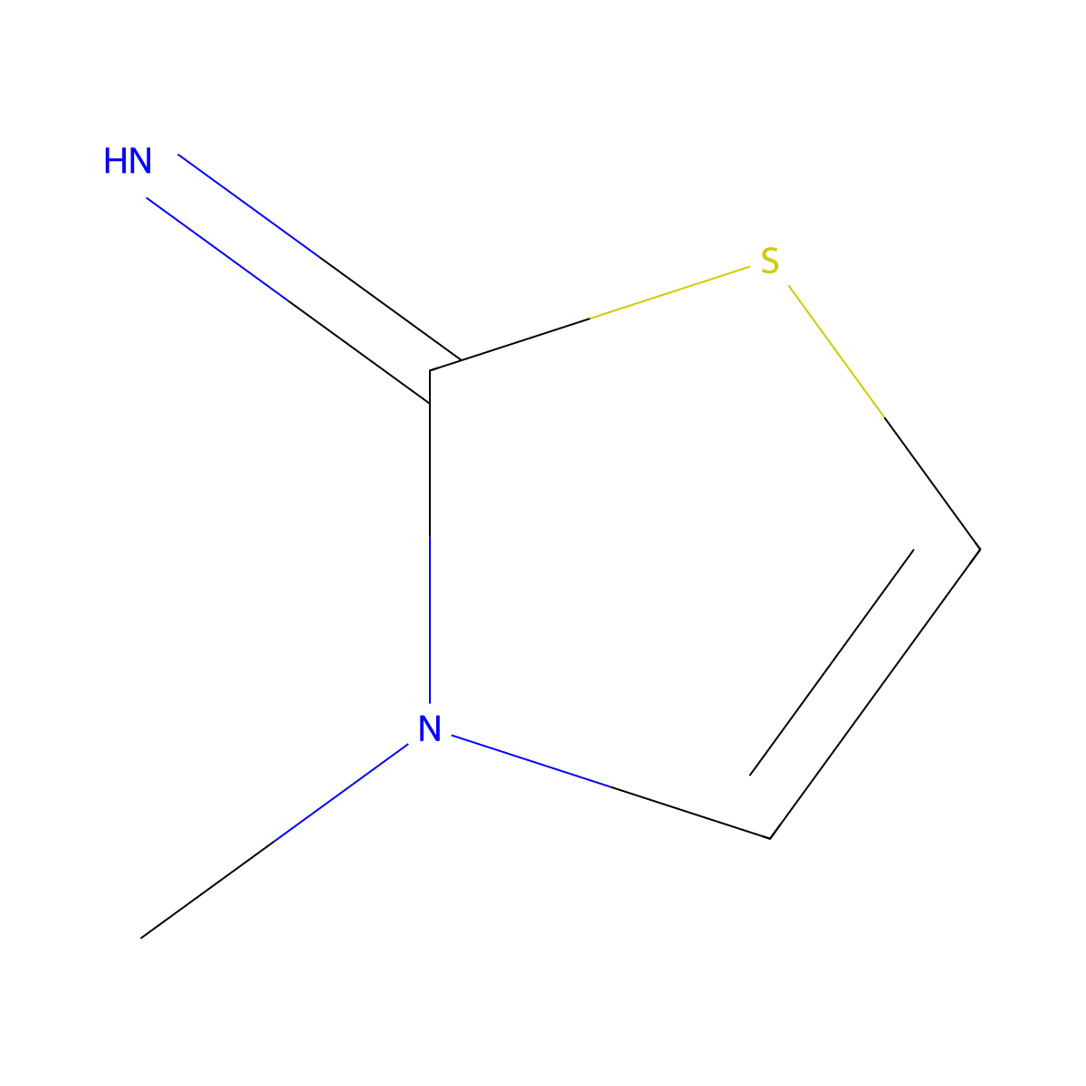 3-methyl-1,3-thiazol-2(3H)-imine molecular structure, CAS 6149-13-9