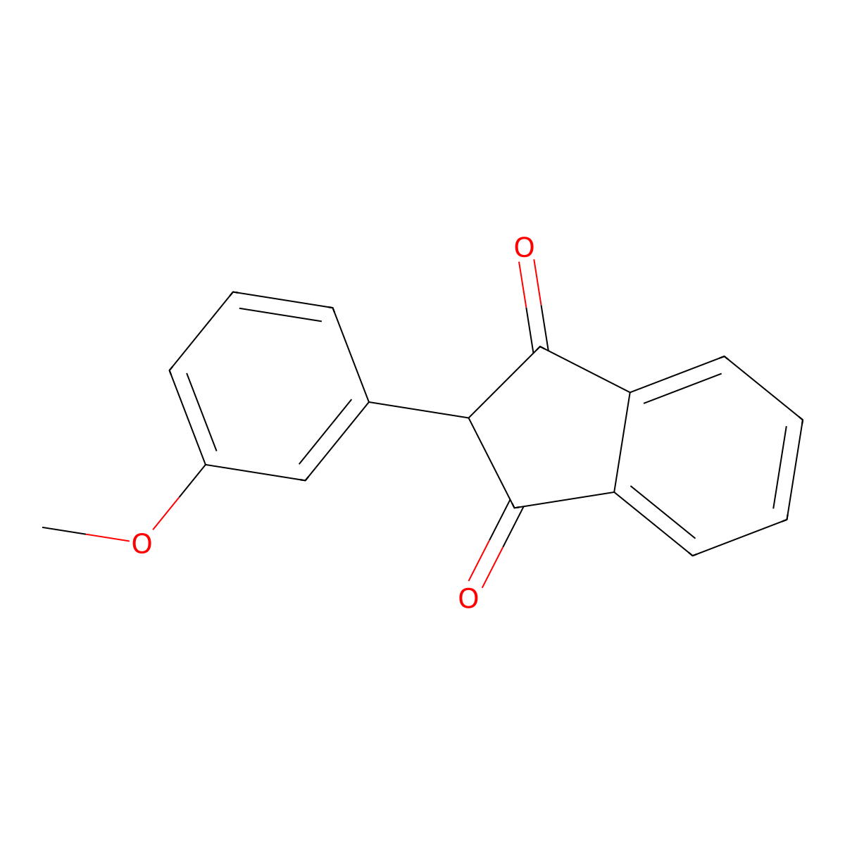 1H-Indene-1,3(2H)-dione, 2-(3-methoxyphenyl)- molecular structure, CAS 6149-23-1