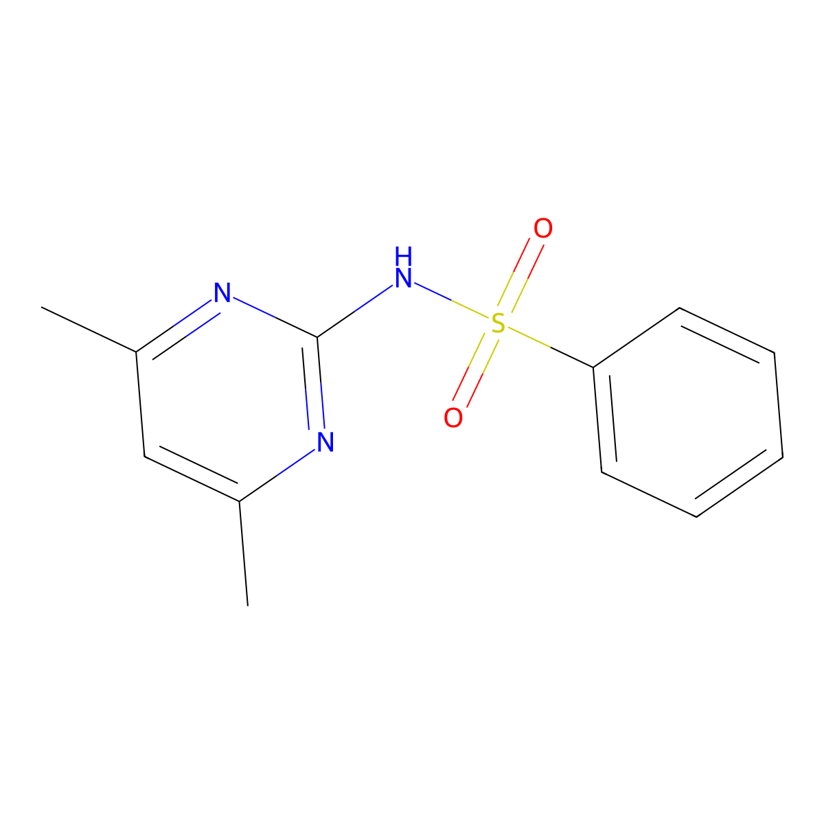 Desaminosulfamethazine molecular structure, CAS 6149-31-1
