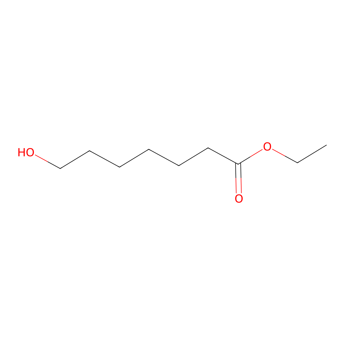 Ethyl 7-hydroxyheptanoate molecular structure, CAS 6149-48-0