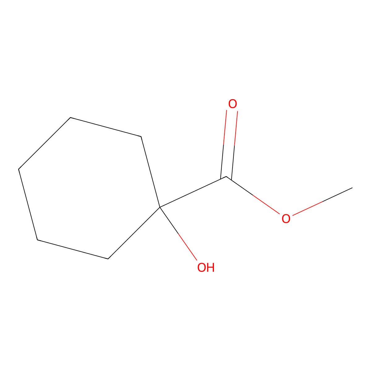 Methyl 1-hydroxycyclohexanecarboxylate molecular structure, CAS 6149-50-4