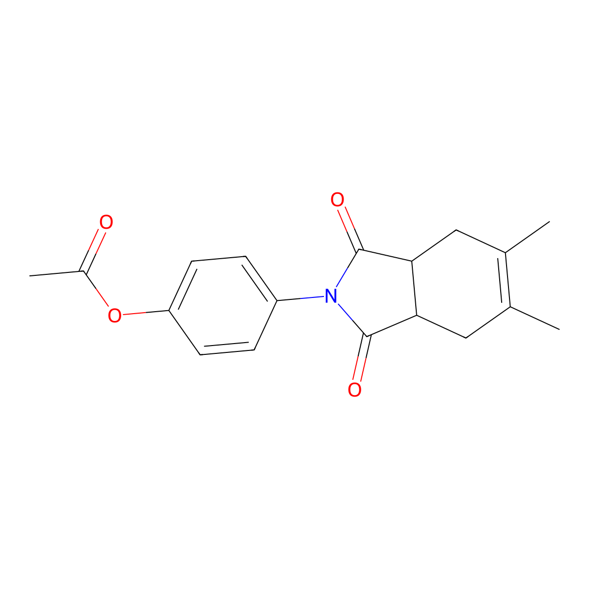 [4-(5,6-Dimethyl-1,3-dioxo-3a,4,7,7a-tetrahydroisoindol-2-yl)phenyl] acetate molecular structure, CAS 6149-75-3