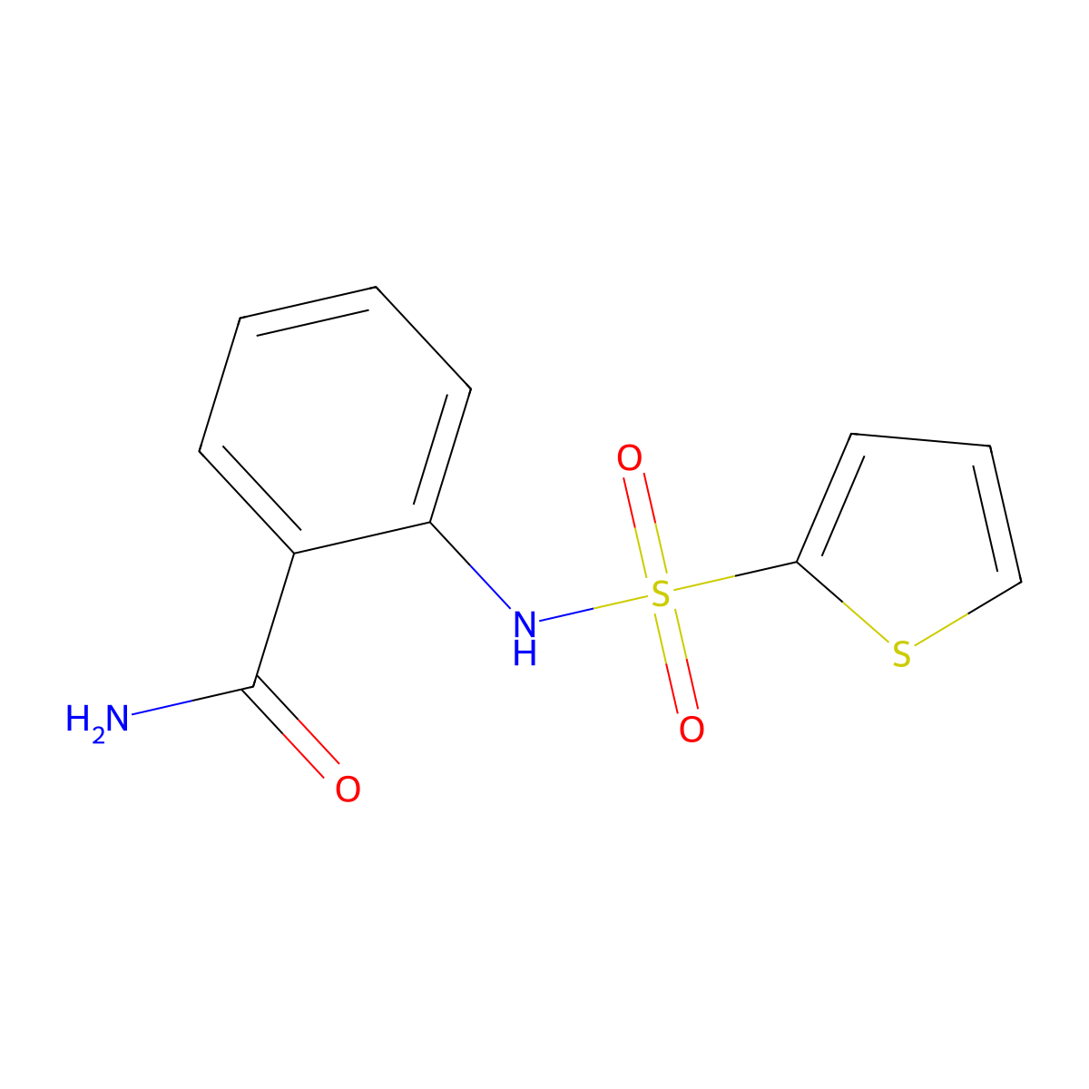 2-[(2-Thienylsulfonyl)amino]benzamide molecular structure, CAS 6149-83-3