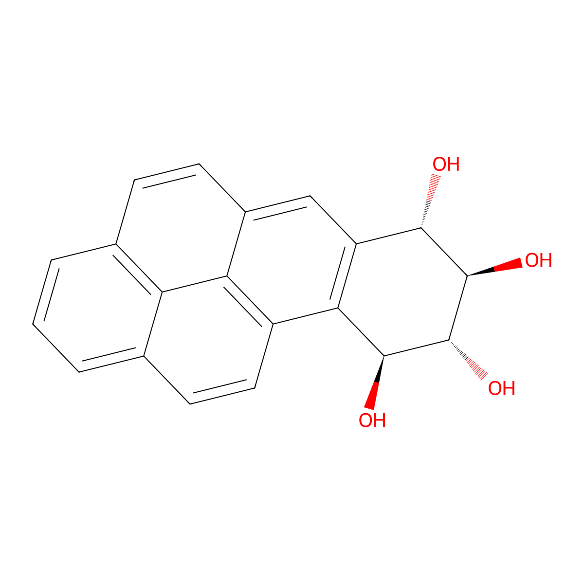 Benzo(a)pyrenetetrol II 1 molecular structure, CAS 61490-67-3