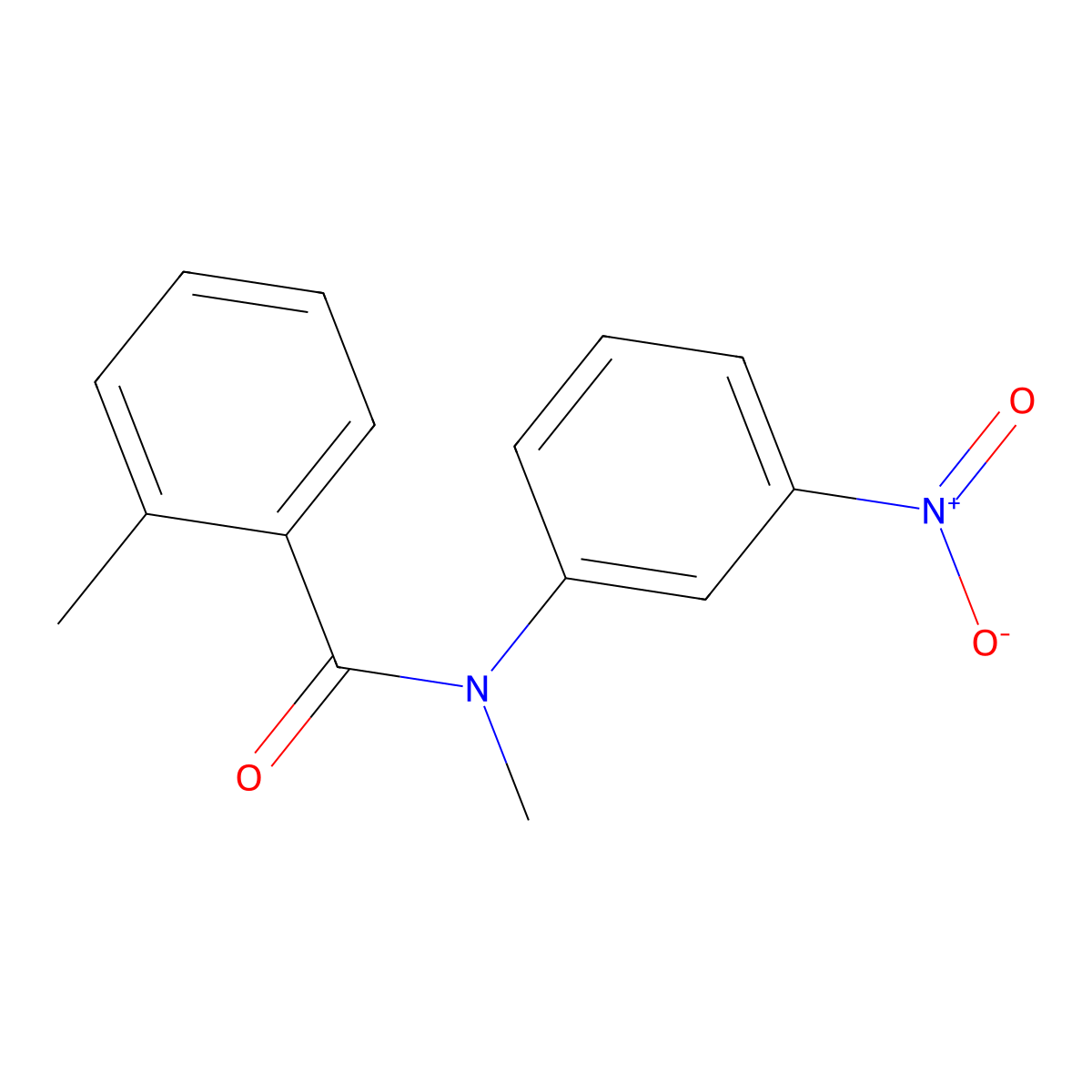 N,2-dimethyl-N-(3-nitrophenyl)benzamide molecular structure, CAS 61494-32-4