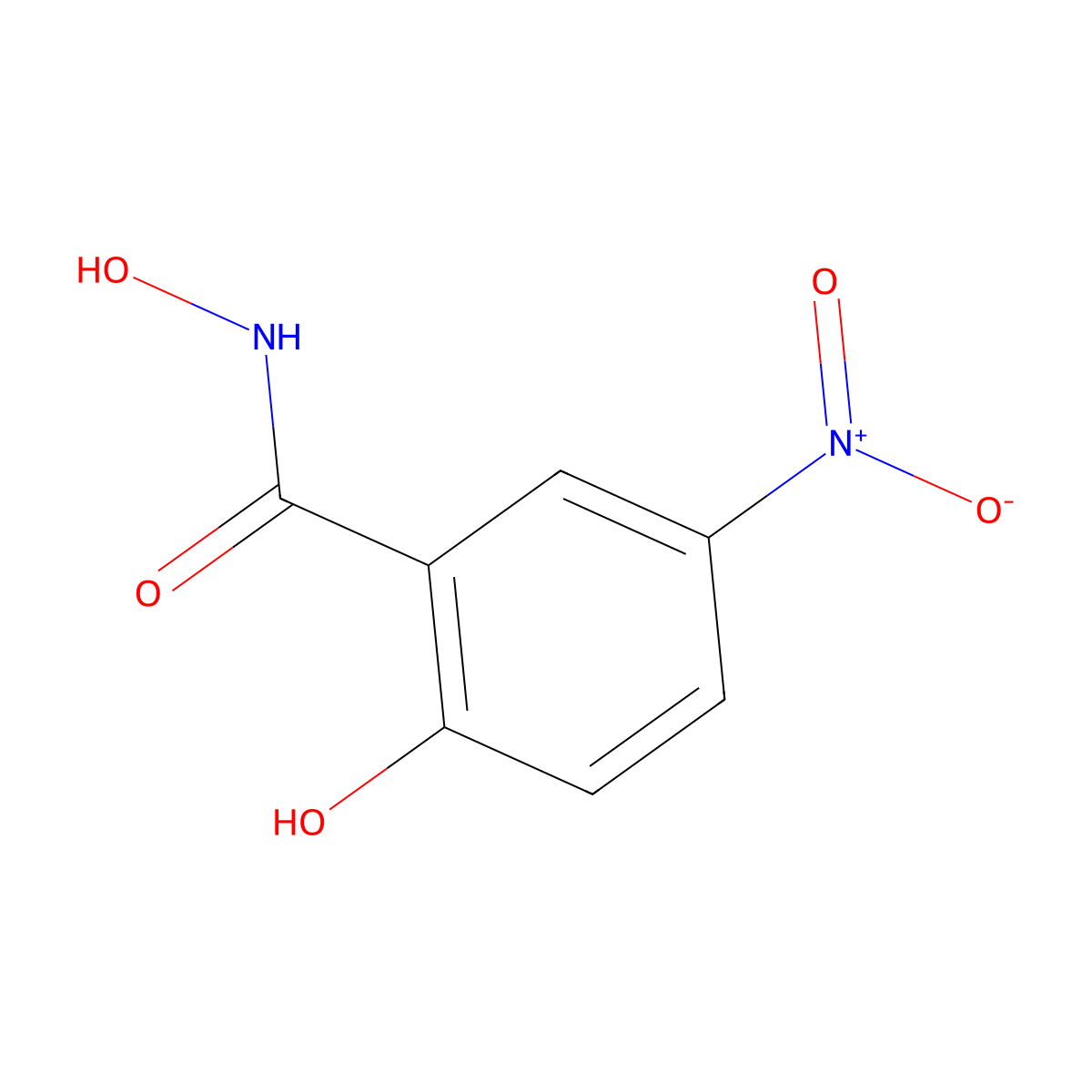 N,2-Dihydroxy-5-nitrobenzamide molecular structure, CAS 61494-42-6