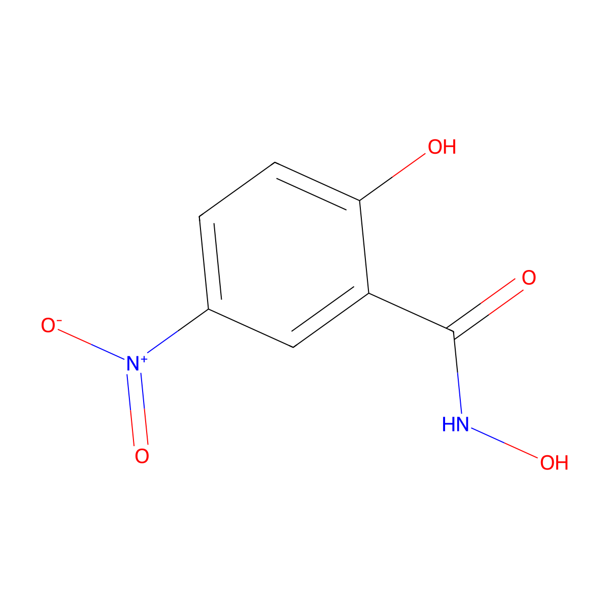 N,2-Dihydroxy-5-nitrobenzamide molecular structure, CAS 61494-42-6
