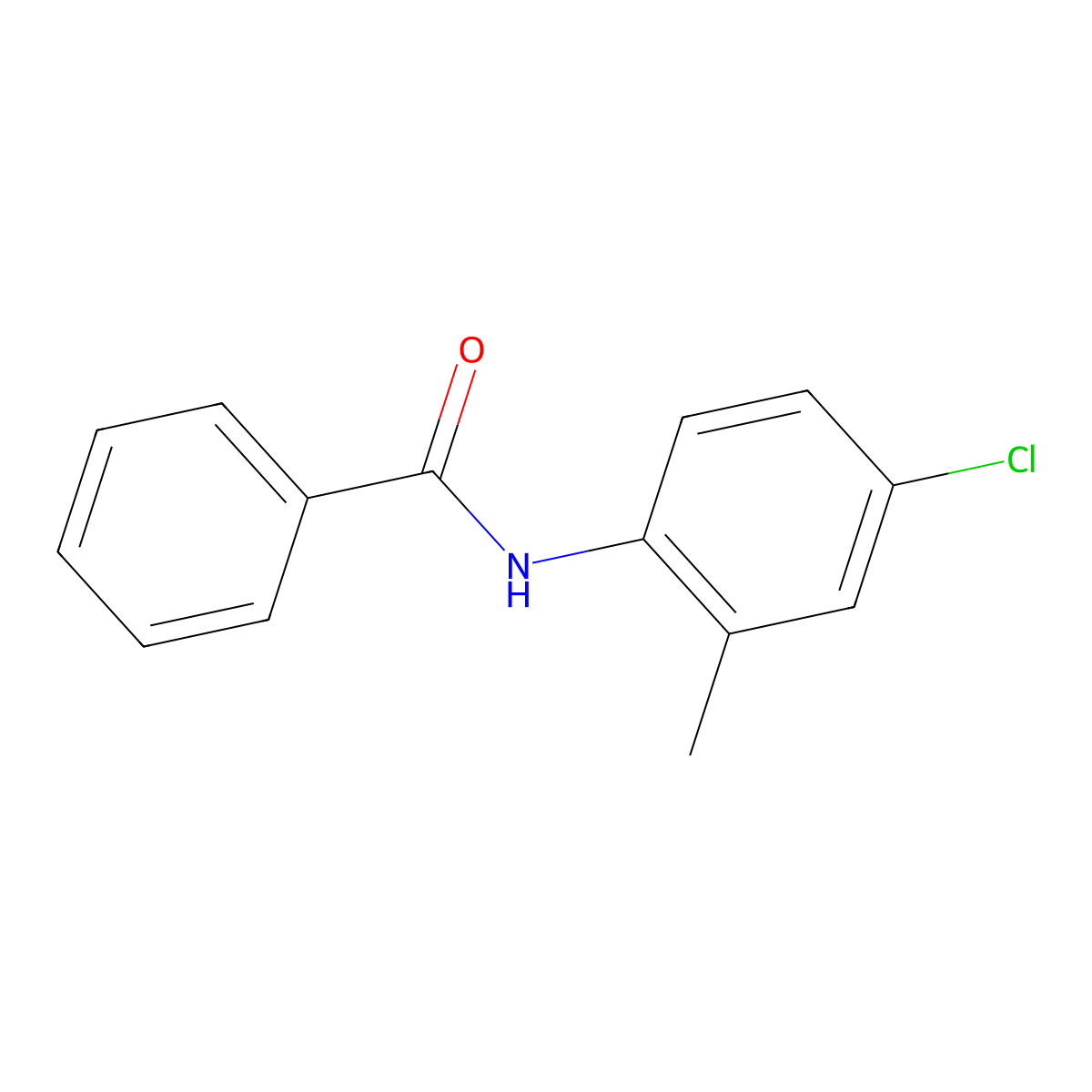 N-(4-chloro-2-methylphenyl)benzamide molecular structure, CAS 61495-07-6