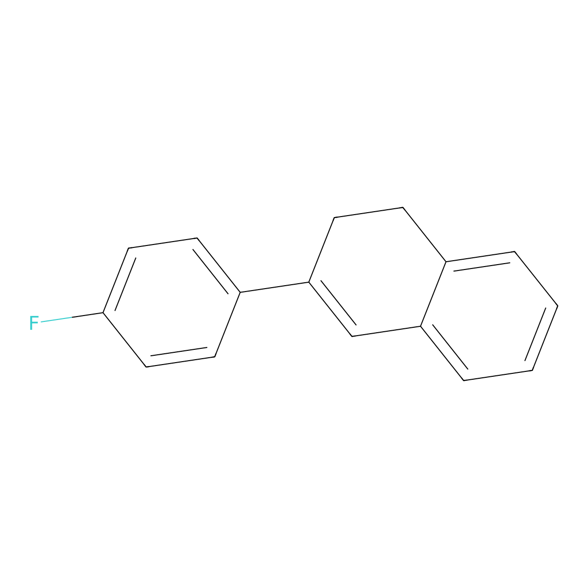 3-(4-Fluorophenyl)-1,2-dihydronaphthalene molecular structure, CAS 61495-15-6