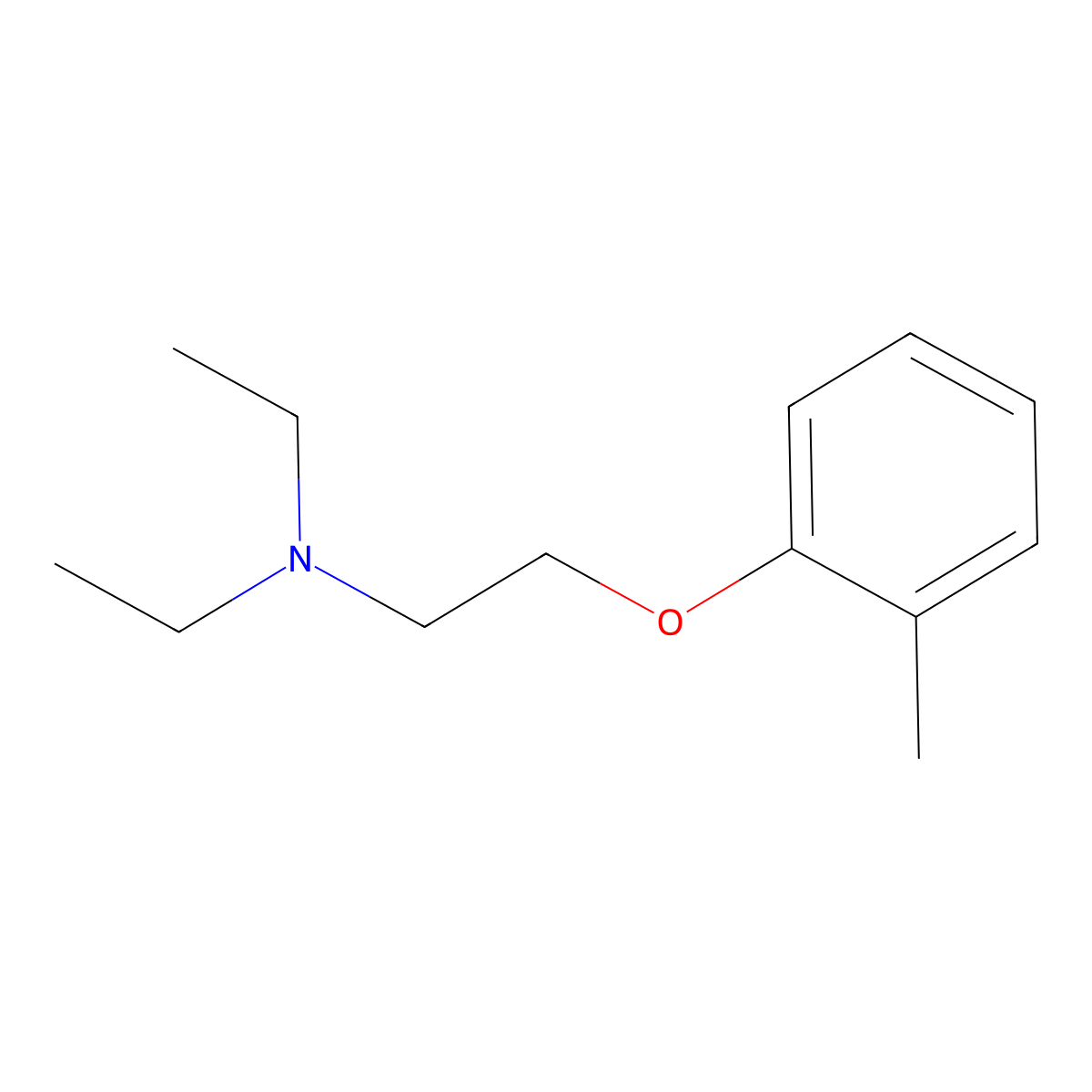 N,N-diethyl-2-(2-methylphenoxy)ethanamine molecular structure, CAS 61499-26-1