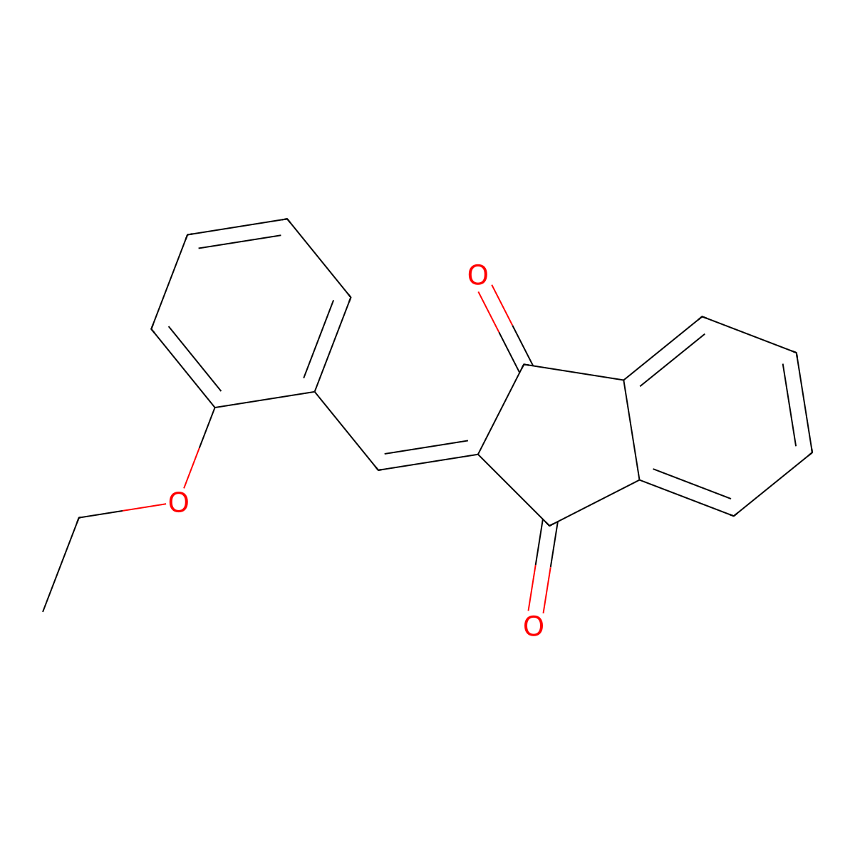 2-[(2-Ethoxyphenyl)methylidene]indene-1,3-dione molecular structure, CAS 61499-30-7