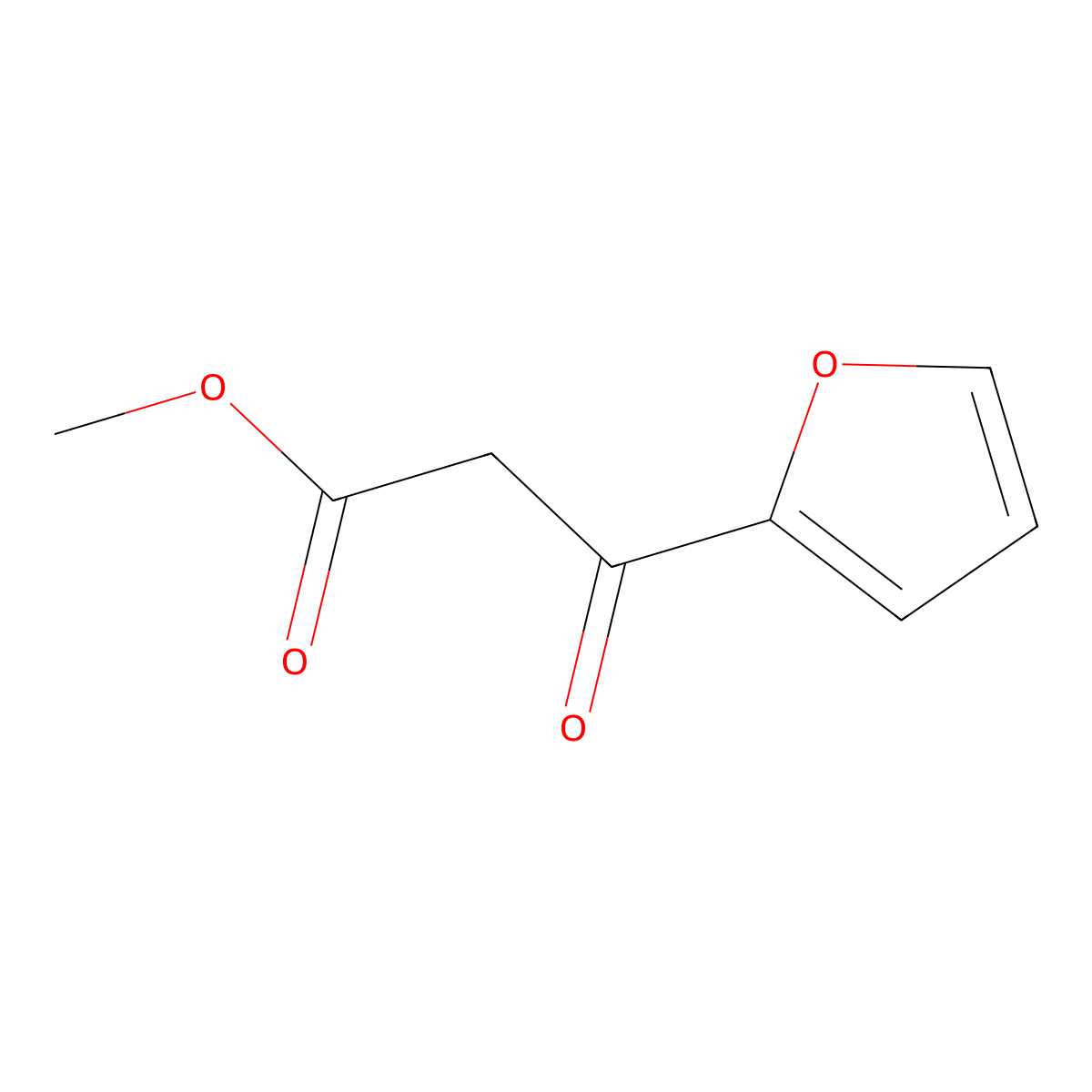 Methyl 3-(furan-2-yl)-3-oxopropanoate molecular structure, CAS 615-06-5