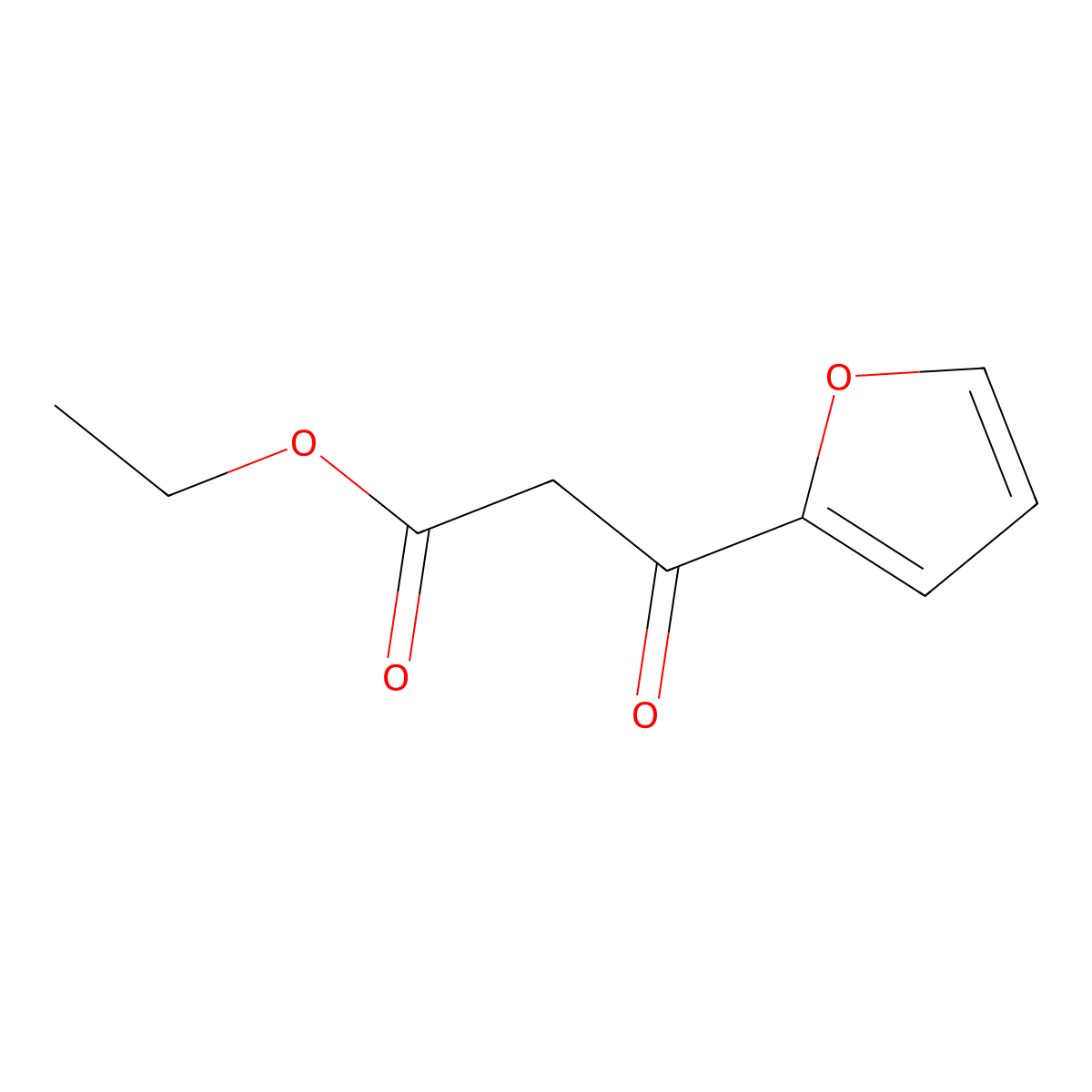 Ethyl 3-(fur-2-yl)-3-oxopropanoate molecular structure, CAS 615-09-8