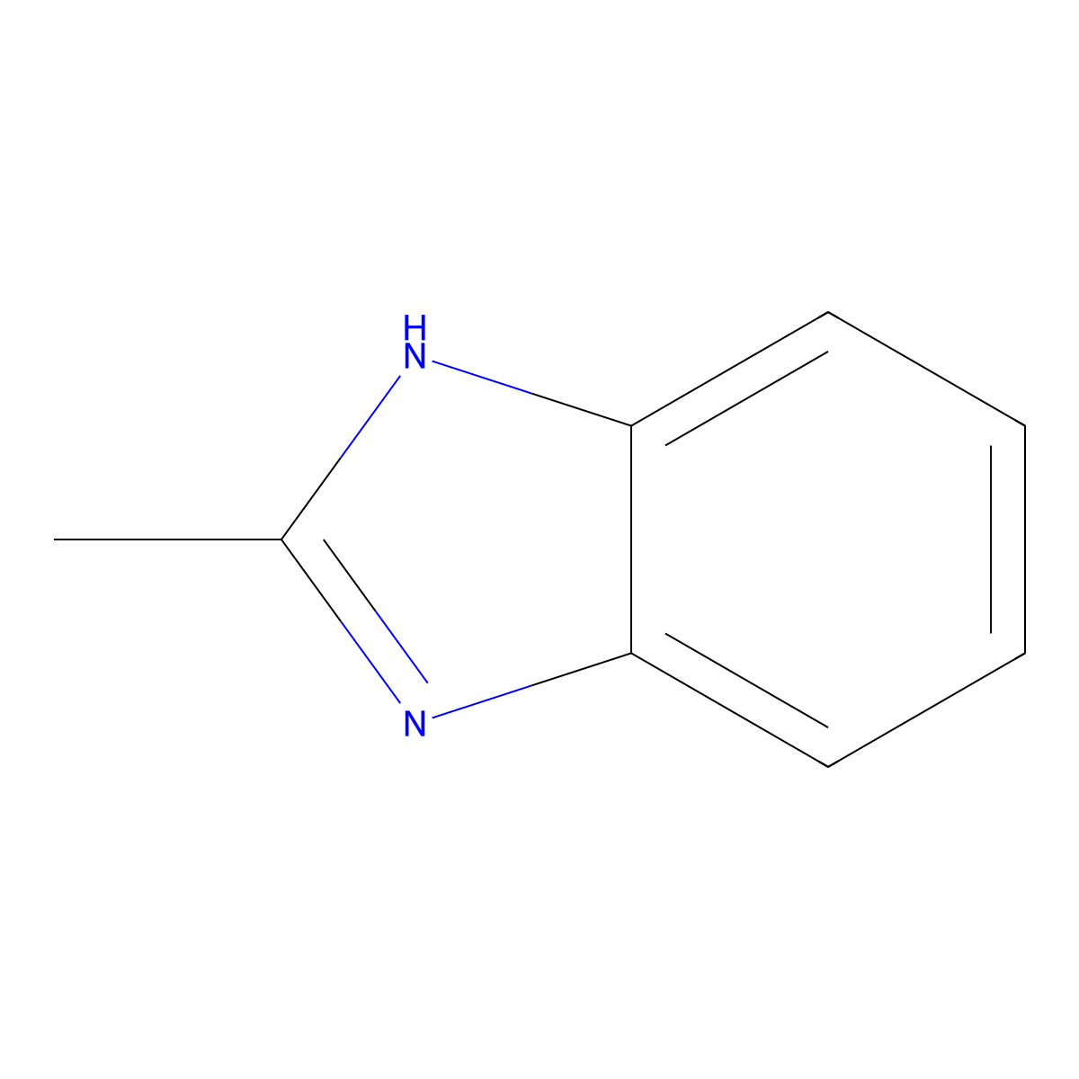 2-Methylbenzimidazole molecular structure, CAS 615-15-6