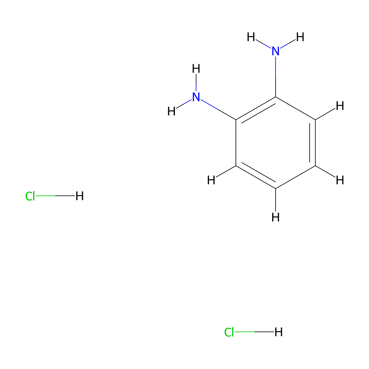 1,2-Phenylenediamine dihydrochloride molecular structure, CAS 615-28-1