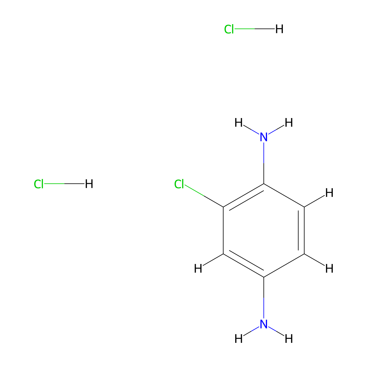 2-Chloro-1,4-benzenediamine dihydrochloride molecular structure, CAS 615-46-3