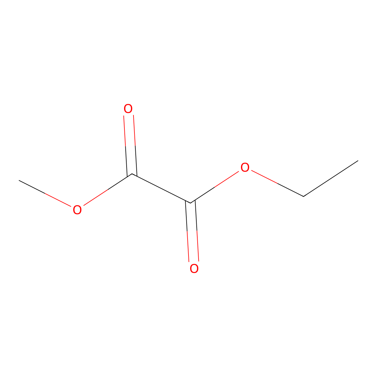 Ethyl methyl oxalate molecular structure, CAS 615-52-1