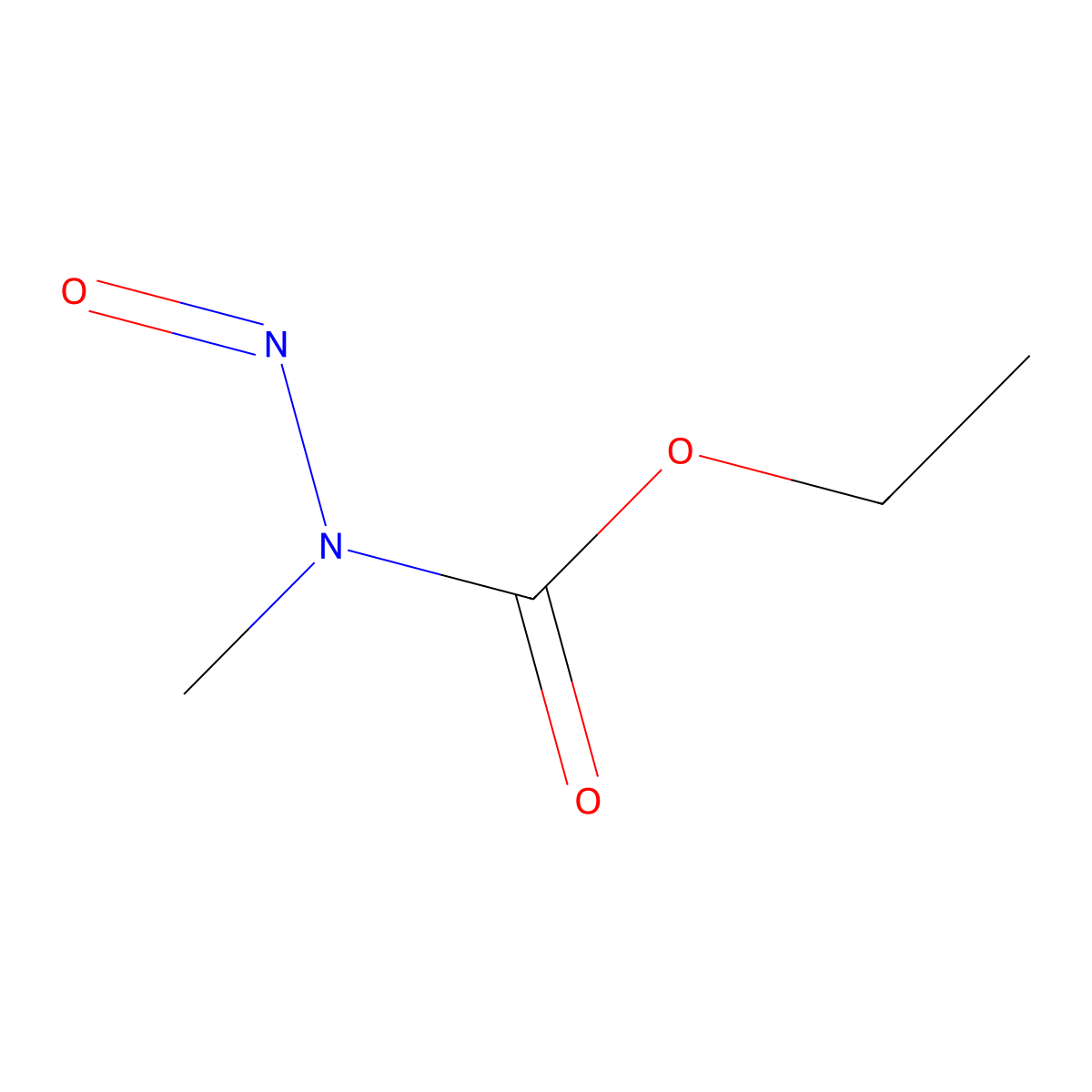 N-Nitroso-N-methylurethane molecular structure, CAS 615-53-2