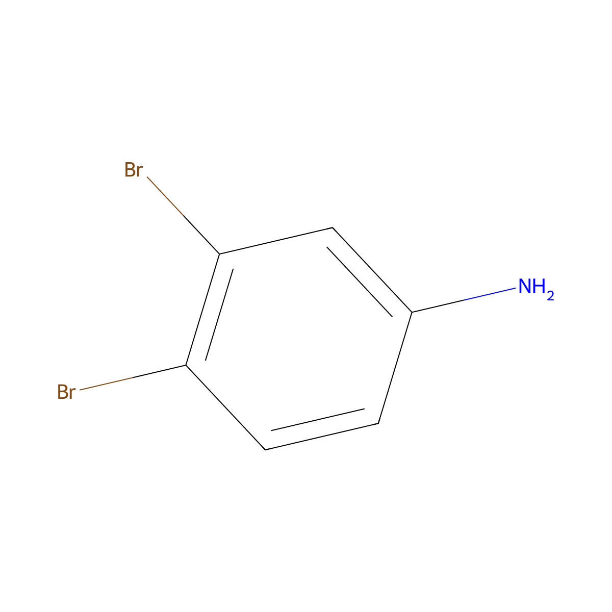 3,4-Dibromoaniline molecular structure, CAS 615-55-4