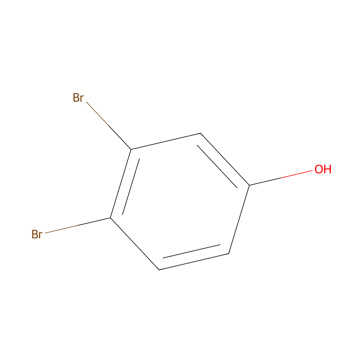 3,4-Dibromophenol molecular structure, CAS 615-56-5