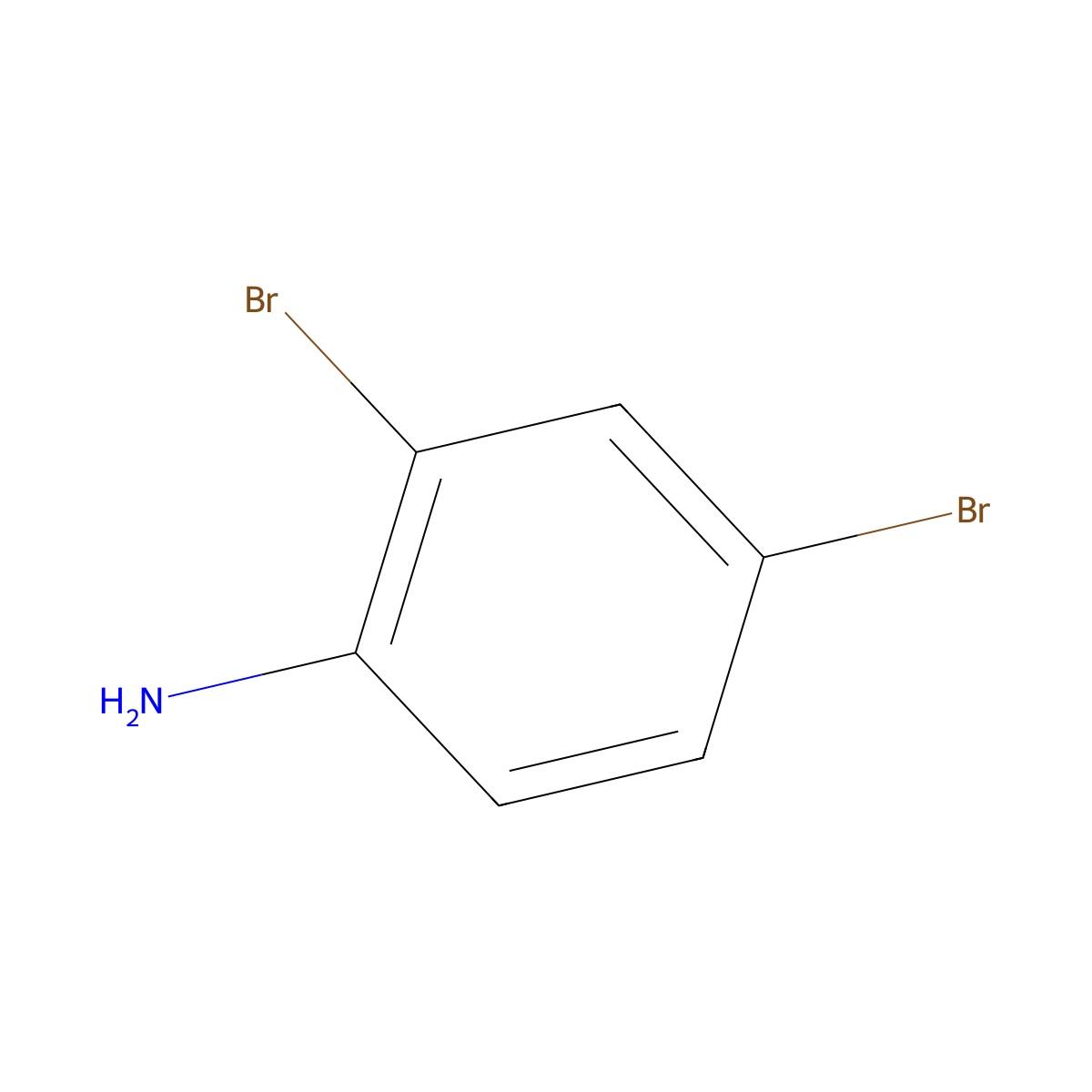 2,4-Dibromoaniline molecular structure, CAS 615-57-6