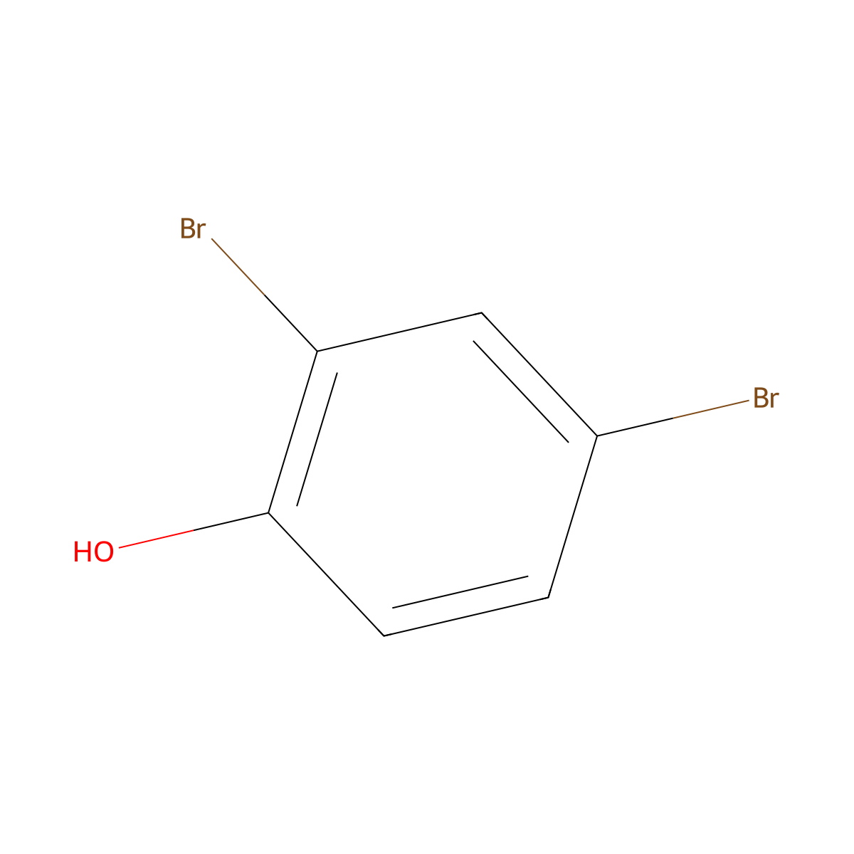 2,4-Dibromophenol molecular structure, CAS 615-58-7