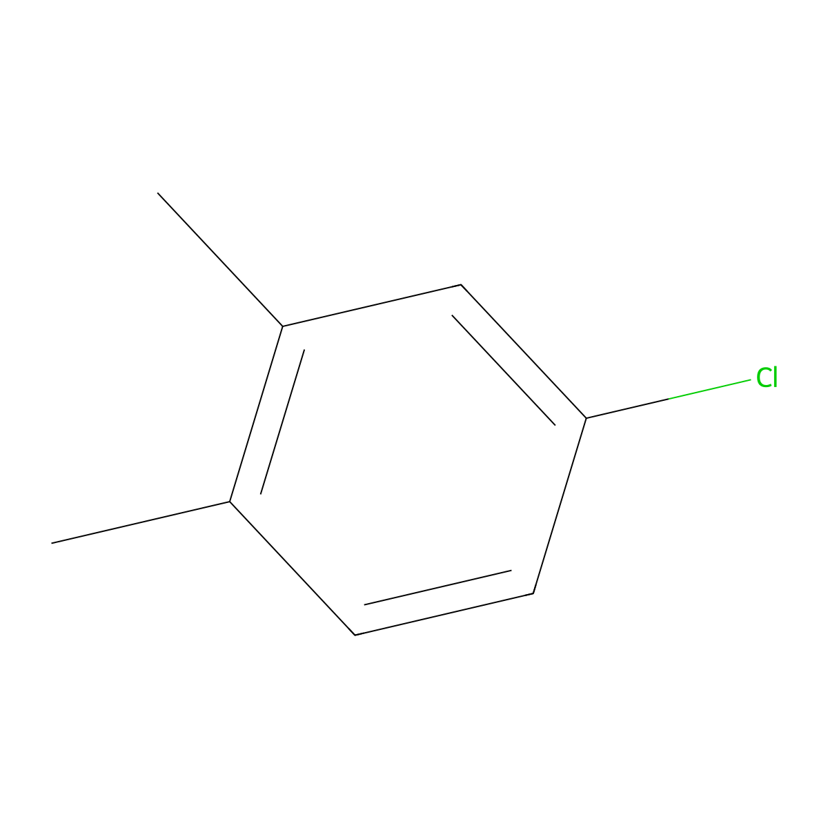 4-Chloro-o-xylene molecular structure, CAS 615-60-1