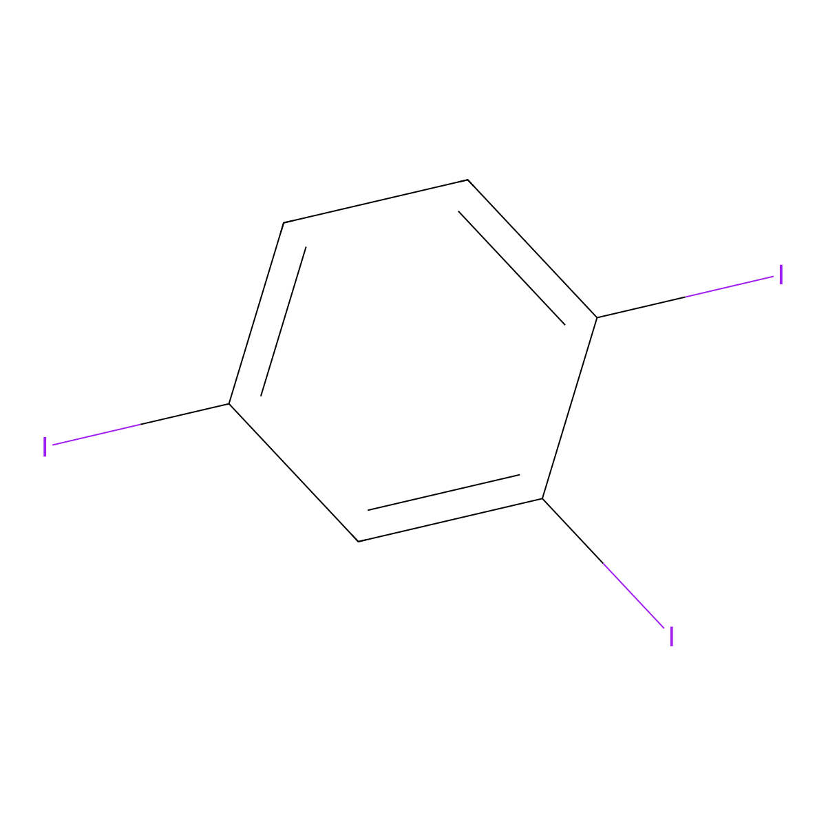1,2,4-Triiodobenzene molecular structure, CAS 615-68-9
