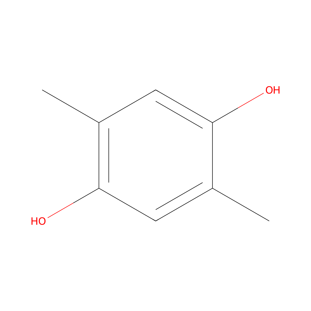 2,5-Dimethylhydroquinone molecular structure, CAS 615-90-7