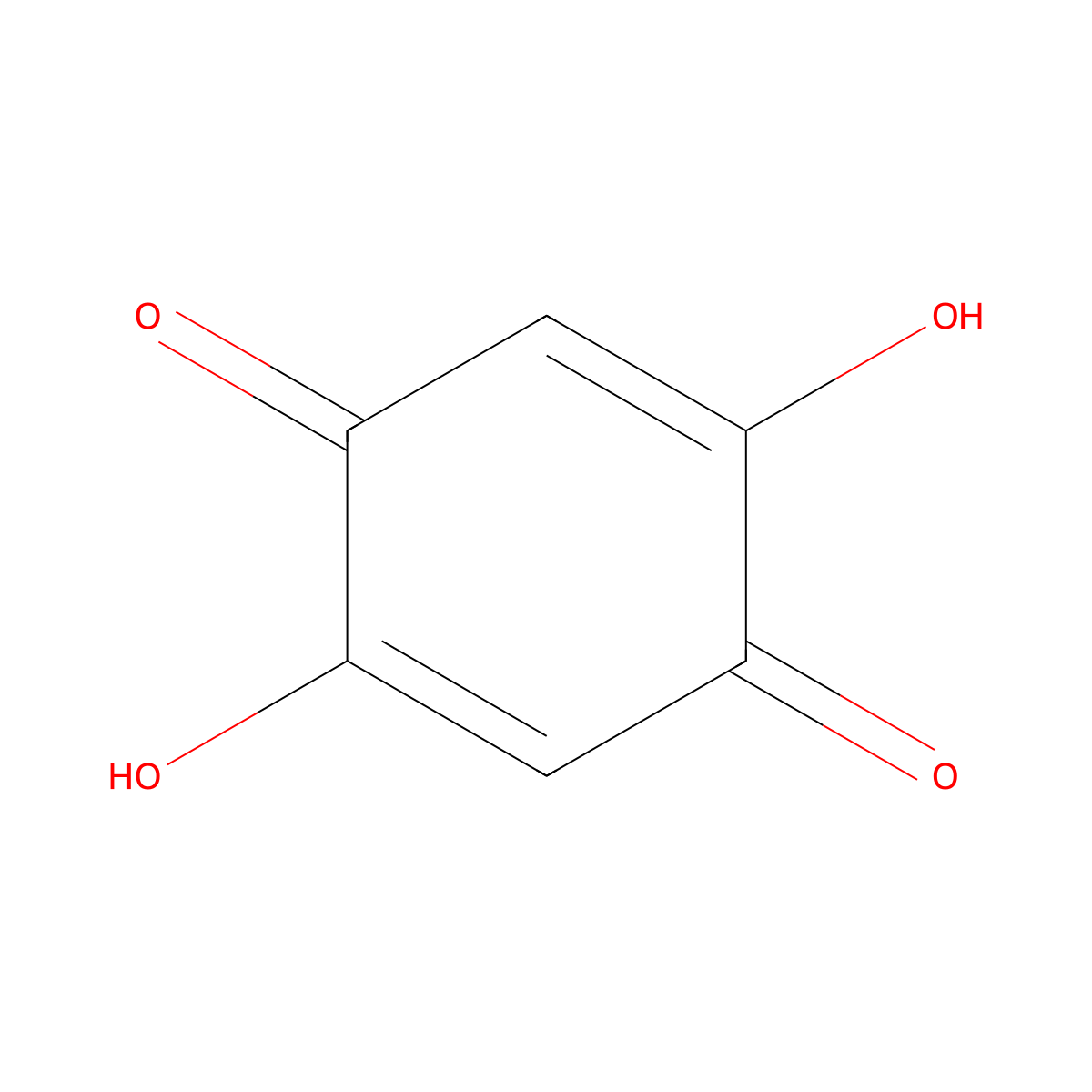 2,5-Dihydroxy-1,4-benzoquinone molecular structure, CAS 615-94-1