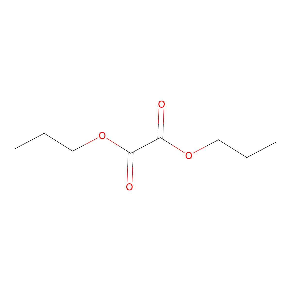 Dipropyl oxalate molecular structure, CAS 615-98-5