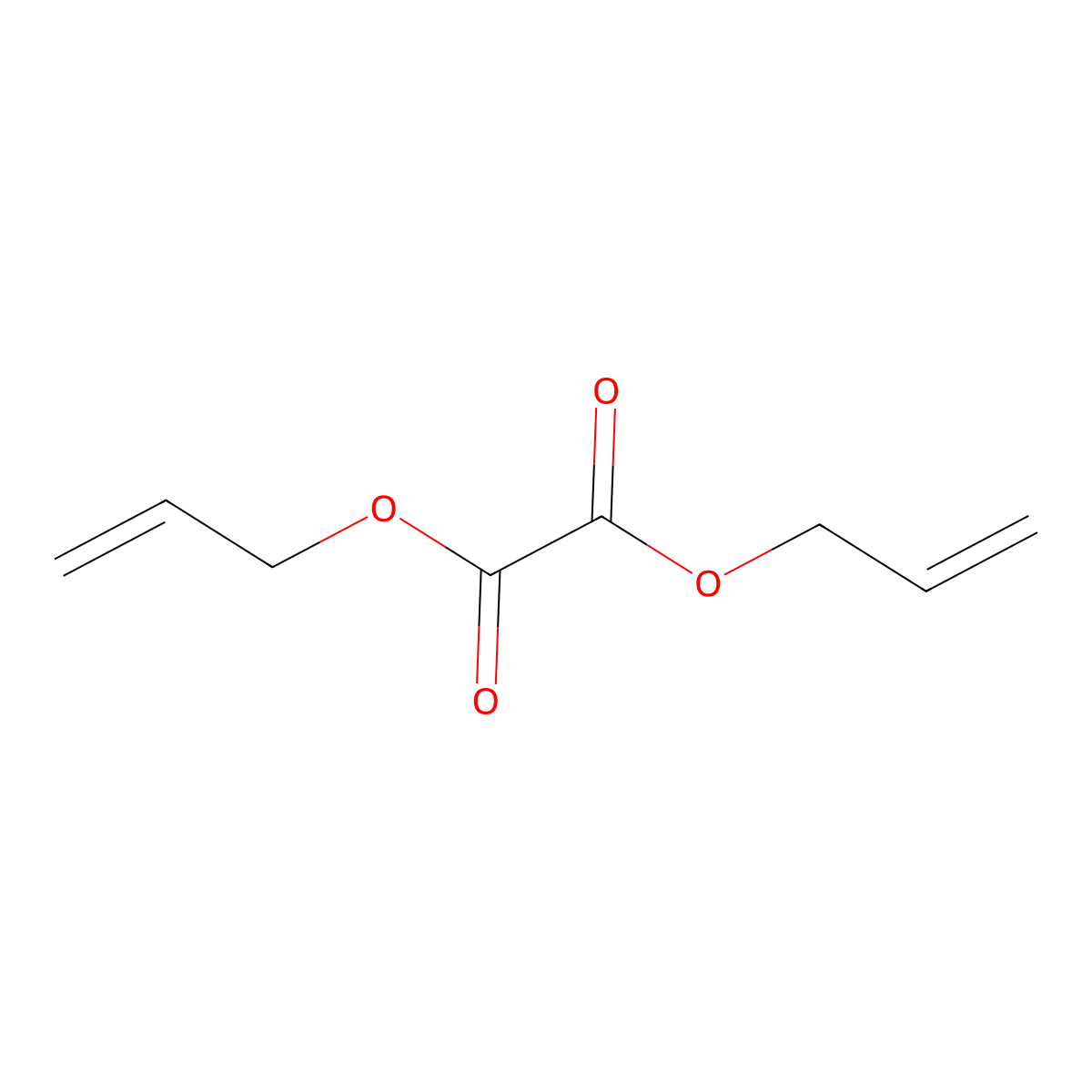 Diallyl oxalate molecular structure, CAS 615-99-6