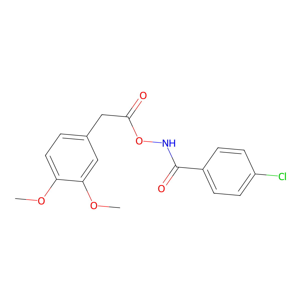 4-Chloro-n-{[(3,4-dimethoxyphenyl)acetyl]oxy}benzamide molecular structure, CAS 6150-95-4