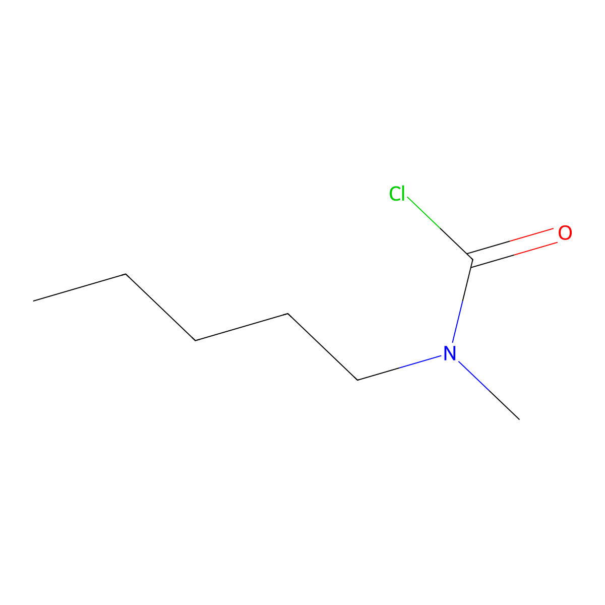 Methyl(pentyl)carbamyl chloride molecular structure, CAS 61500-82-1