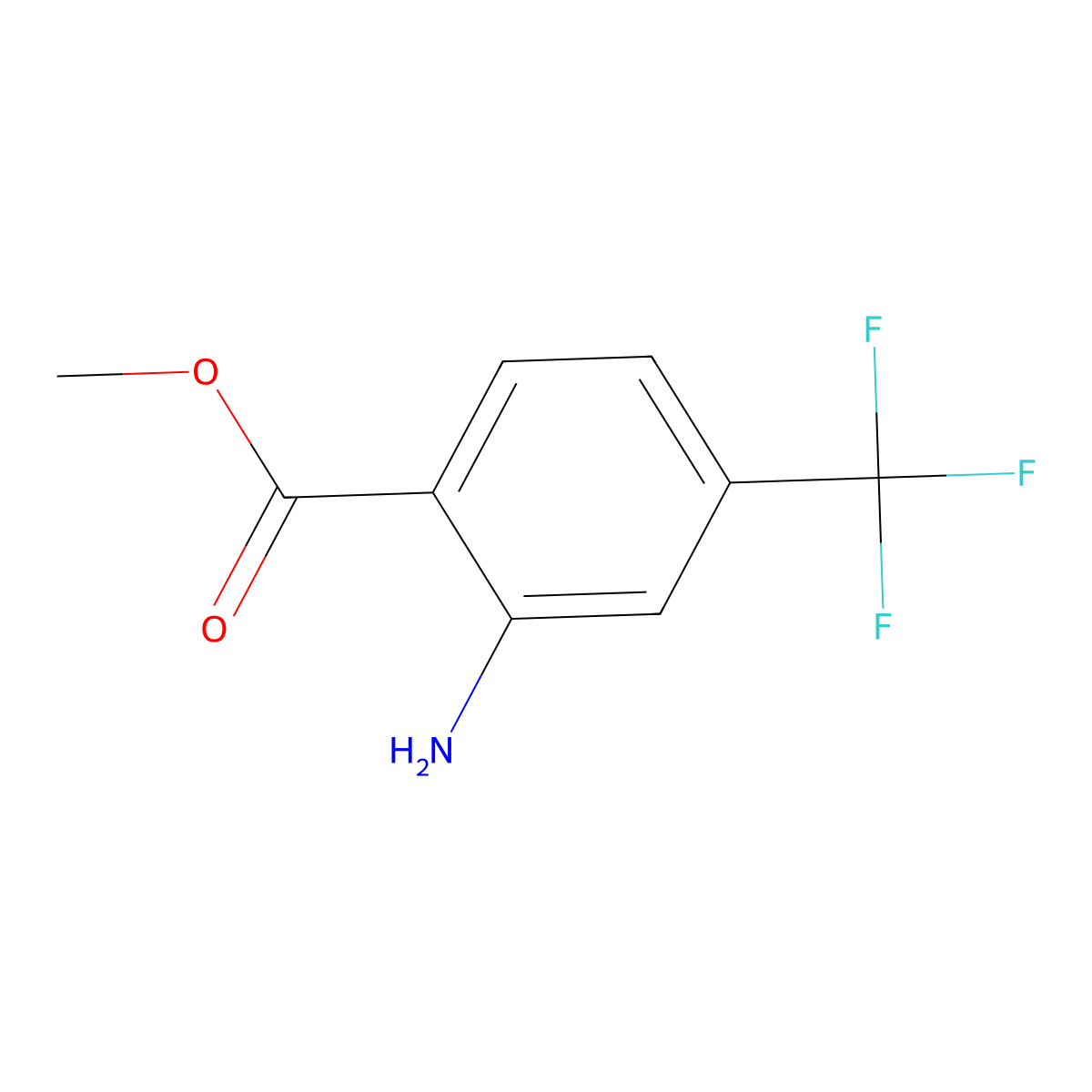 Methyl 2-Amino-4-(trifluoromethyl)benzoate molecular structure, CAS 61500-87-6