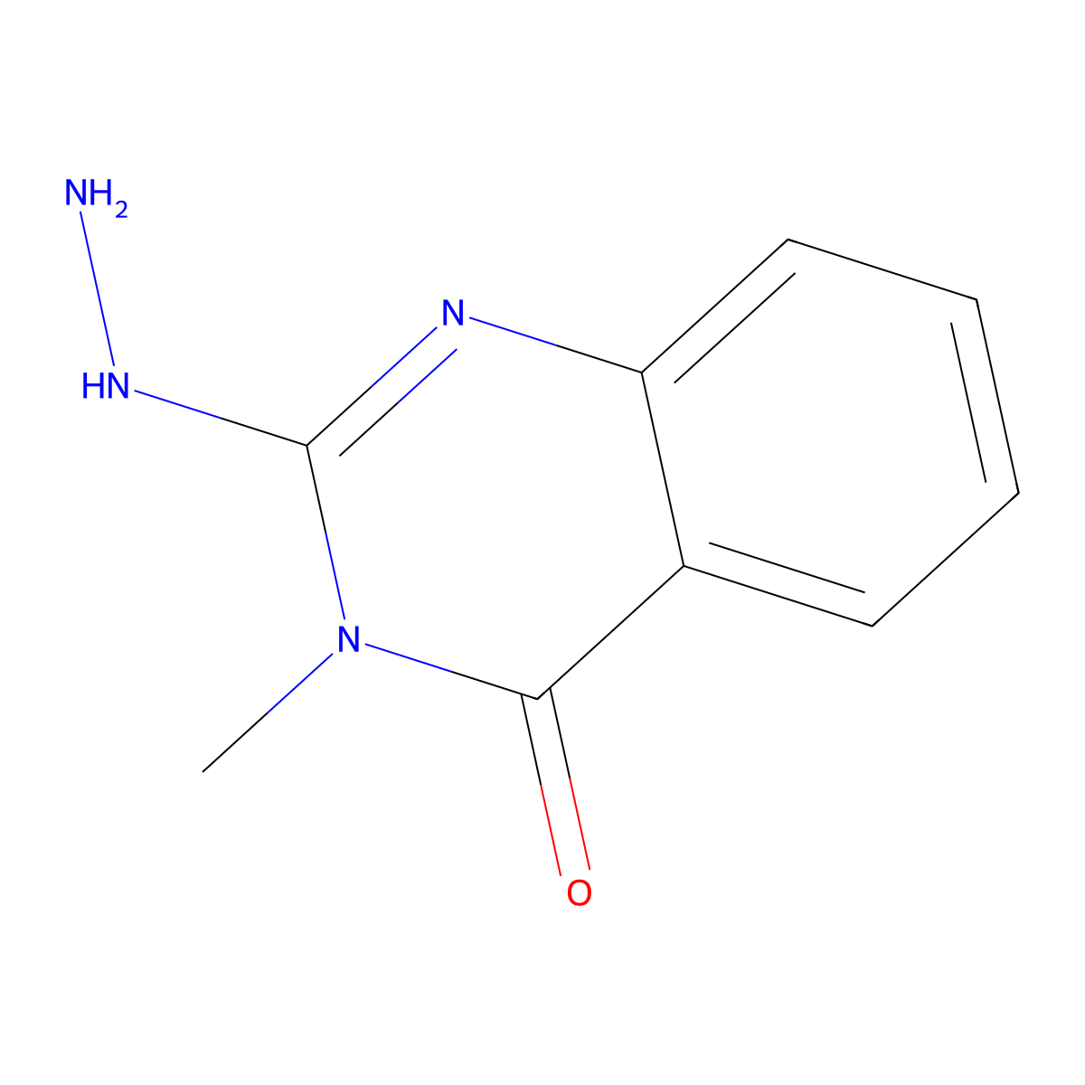 2-Hydrazinyl-3-methyl-3,4-dihydroquinazolin-4-one molecular structure, CAS 61507-80-0