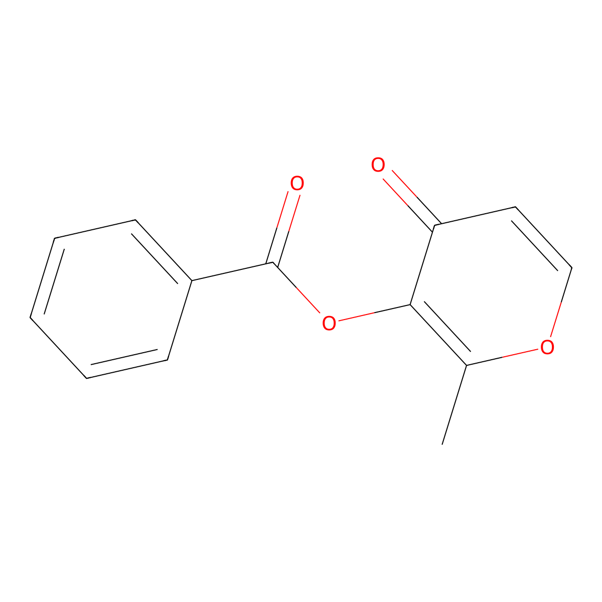 3-(Benzoyloxy)-2-methyl-4H-pyran-4-one molecular structure, CAS 6151-06-0