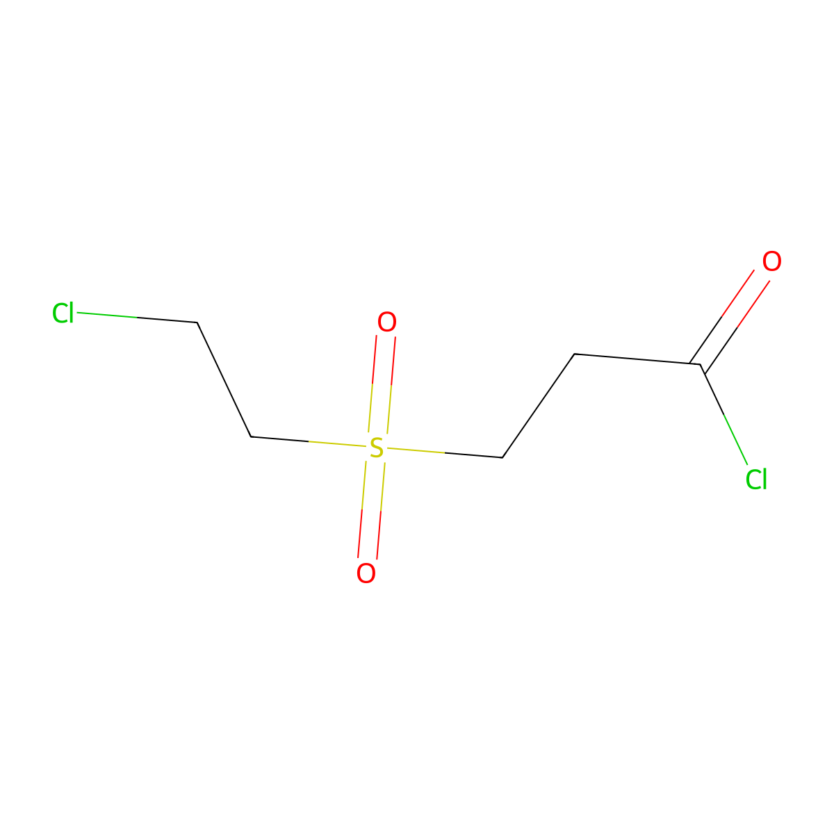 3-(2-Chloroethanesulfonyl)propanoyl chloride molecular structure, CAS 61515-41-1