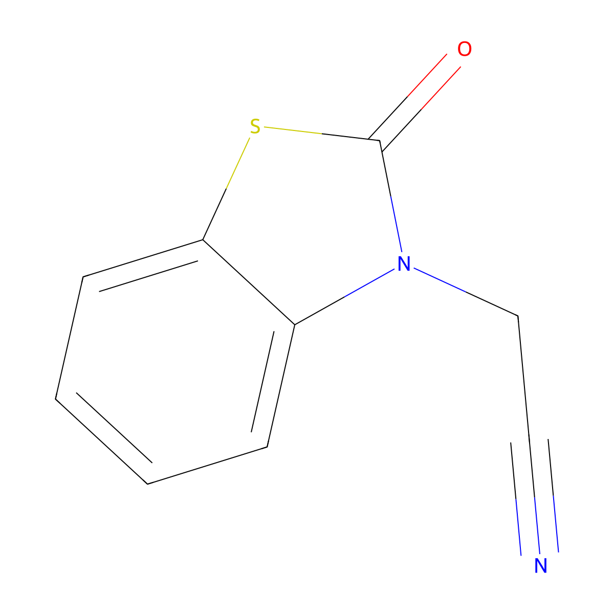 2-Oxo-3(2H)-benzothiazolacetonitrile molecular structure, CAS 61516-68-5