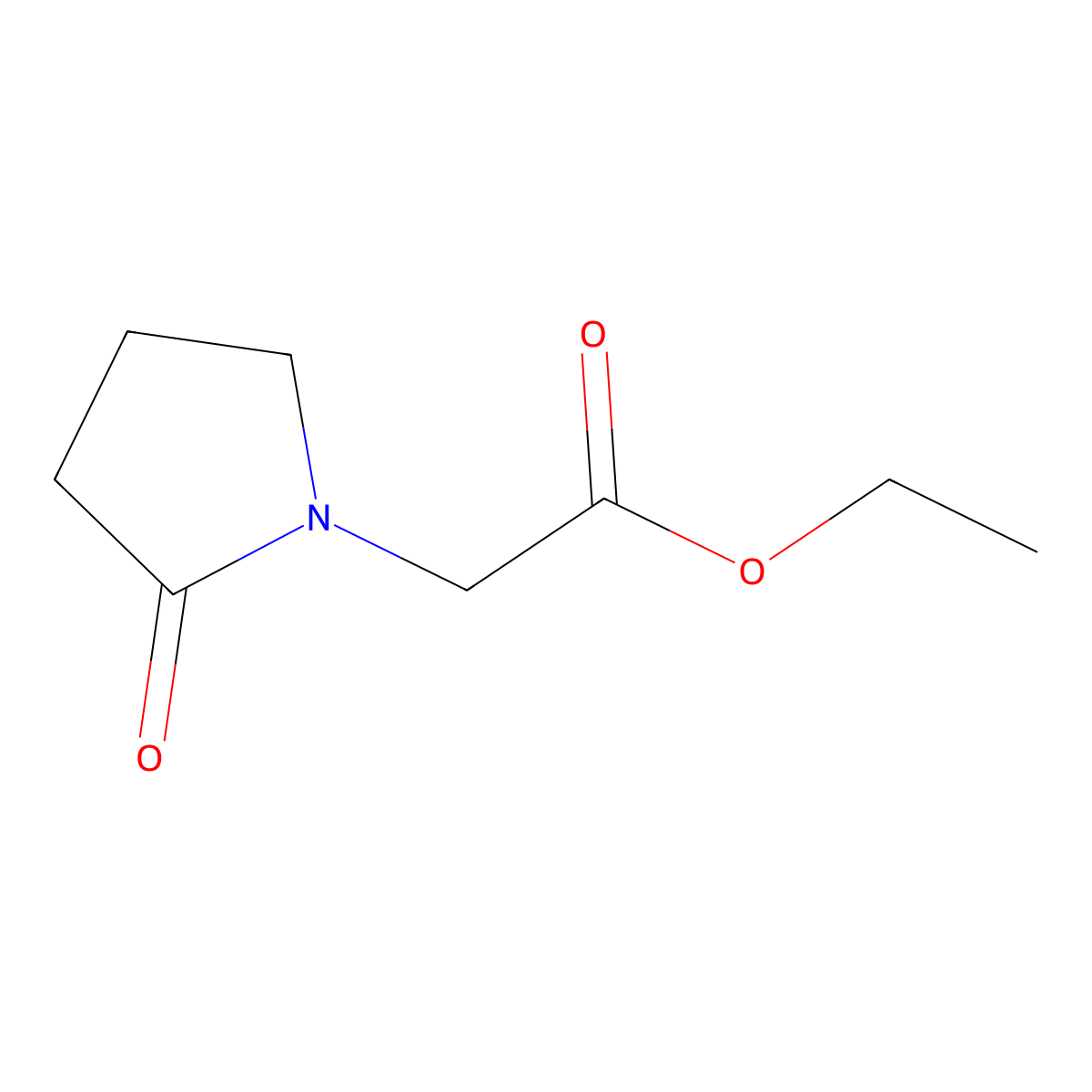 Ethyl 2-oxopyrrolidine-1-acetate molecular structure, CAS 61516-73-2