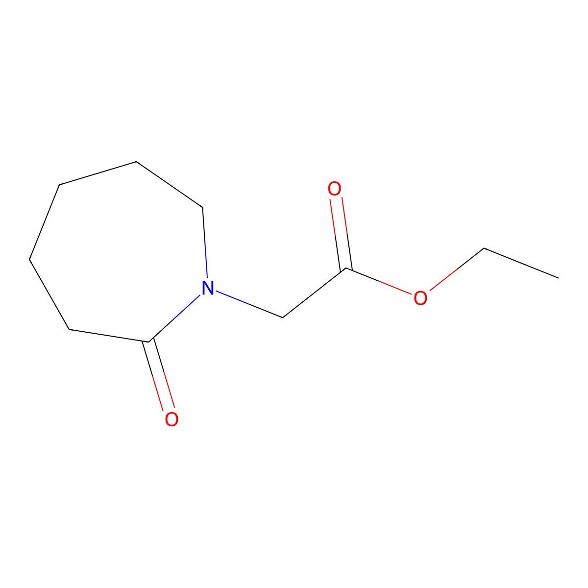 Ethyl 2-(2-oxoazepan-1-yl)acetate molecular structure, CAS 61516-76-5